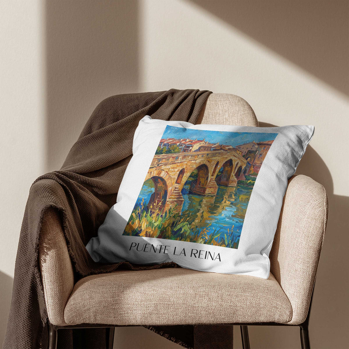 puente-la-reina-spanien-spanien-kissenbezug-oil-painting-oelgemaelde