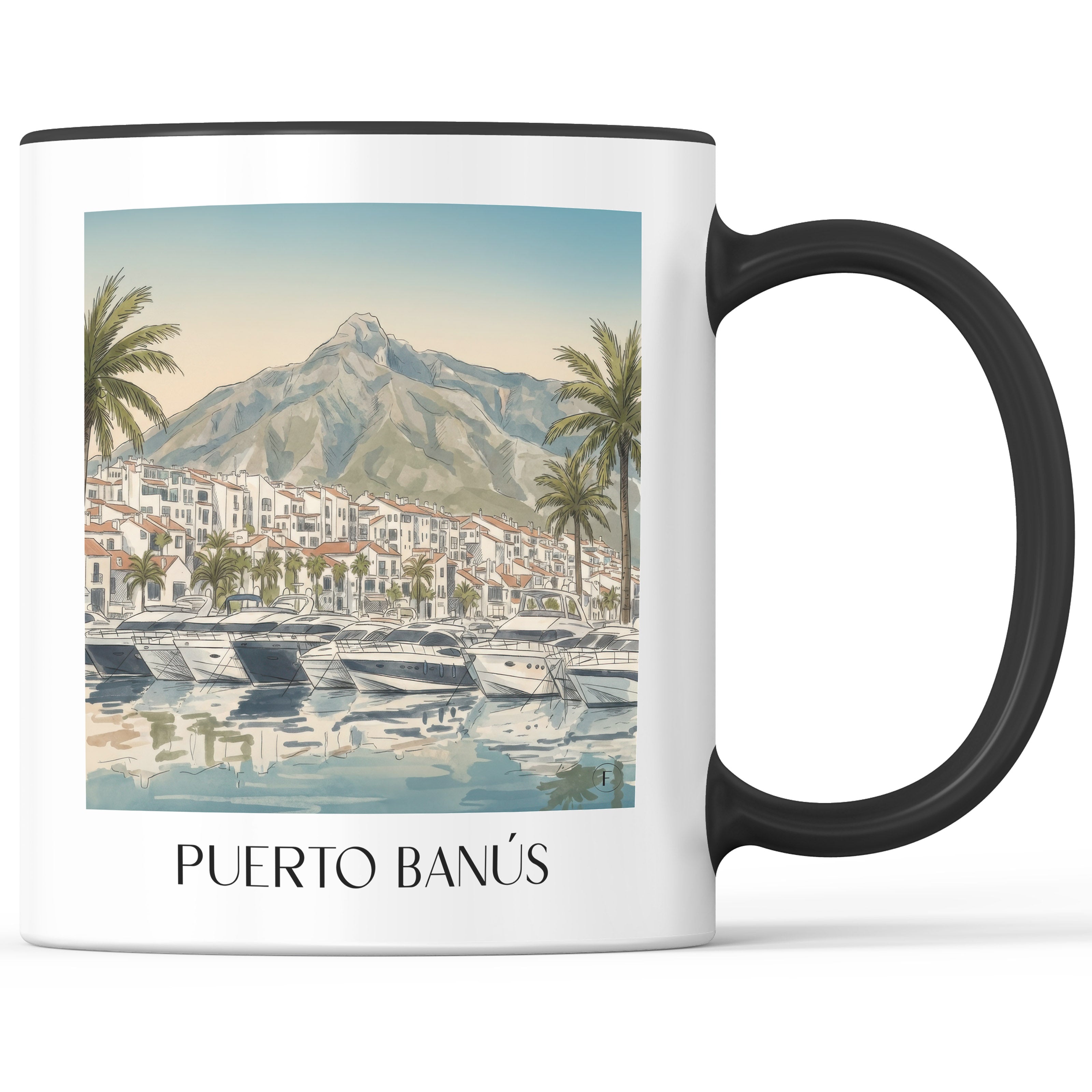 puerto-banús-marbella-spanien-kaffeebecher-aquarell
