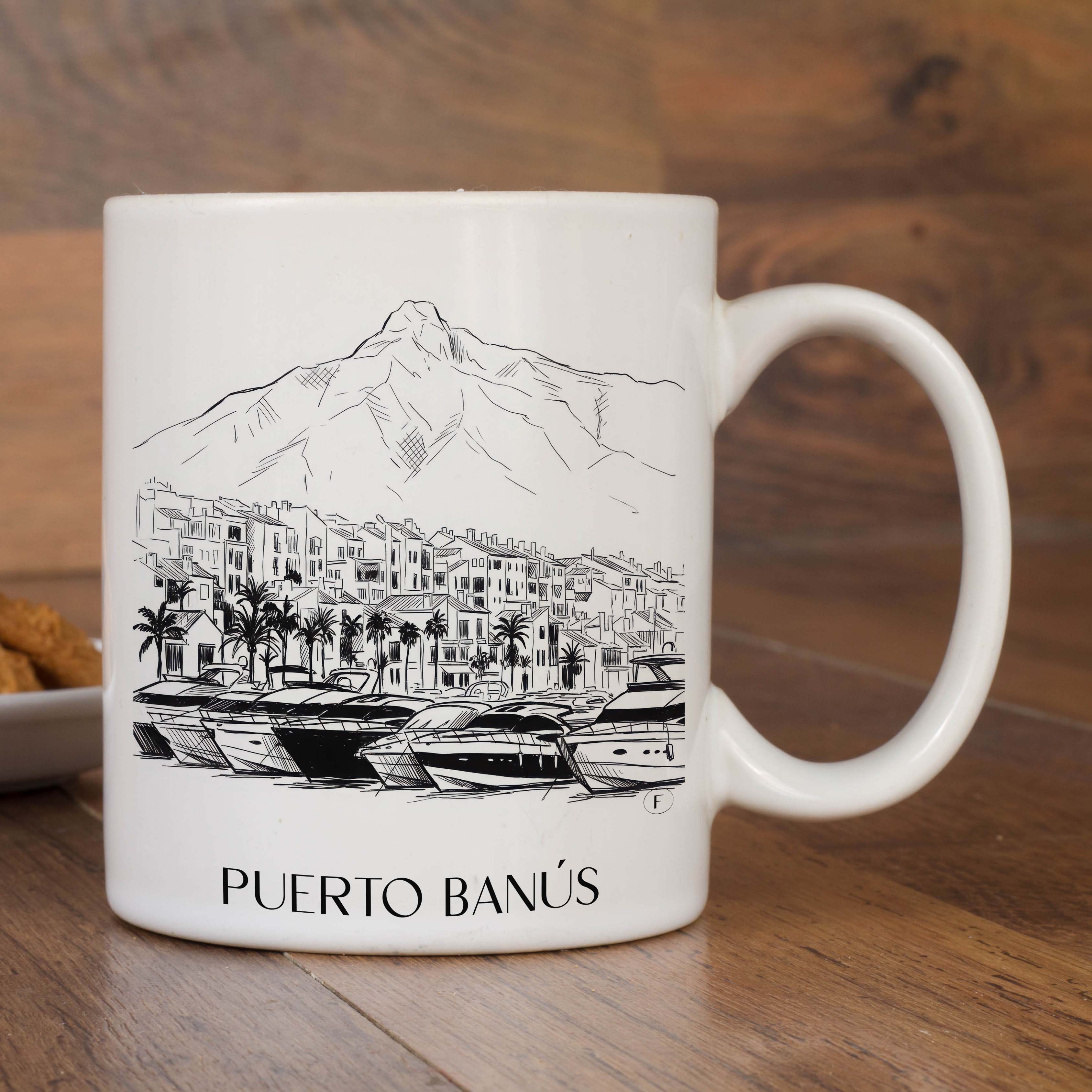puerto-banús-marbella-spanien-kaffeebecher-skizze