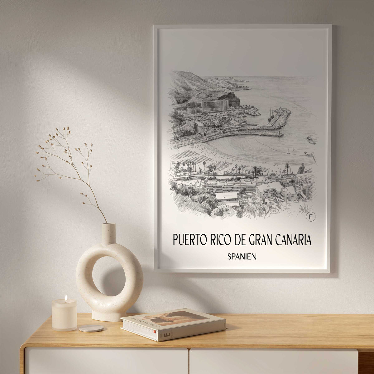 puerto-rico-gran-canaria-spanien-poster-bleistift-zeichnung-drawing