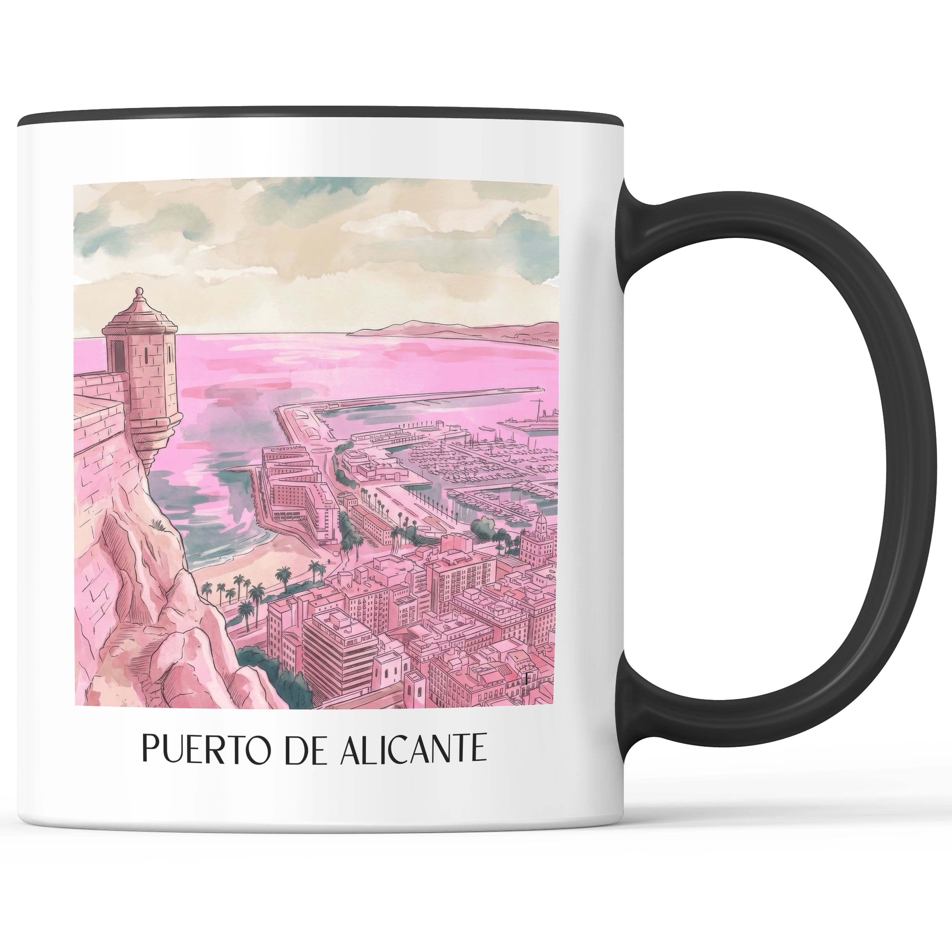 puerto-de-alicante-spanien-spanien-kaffeebecher-aquarell-pink-rosa