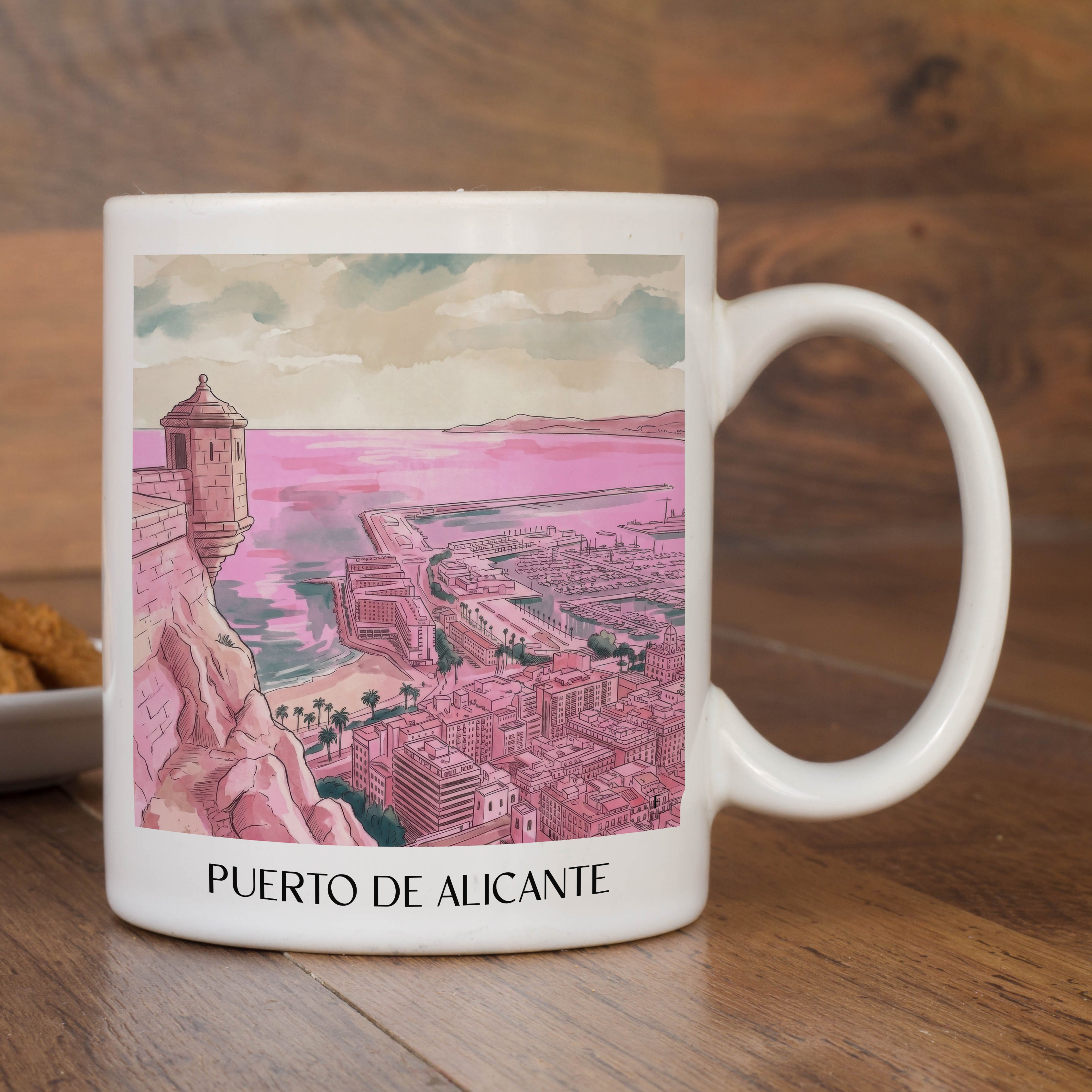 puerto-de-alicante-spanien-spanien-kaffeebecher-aquarell-pink-rosa