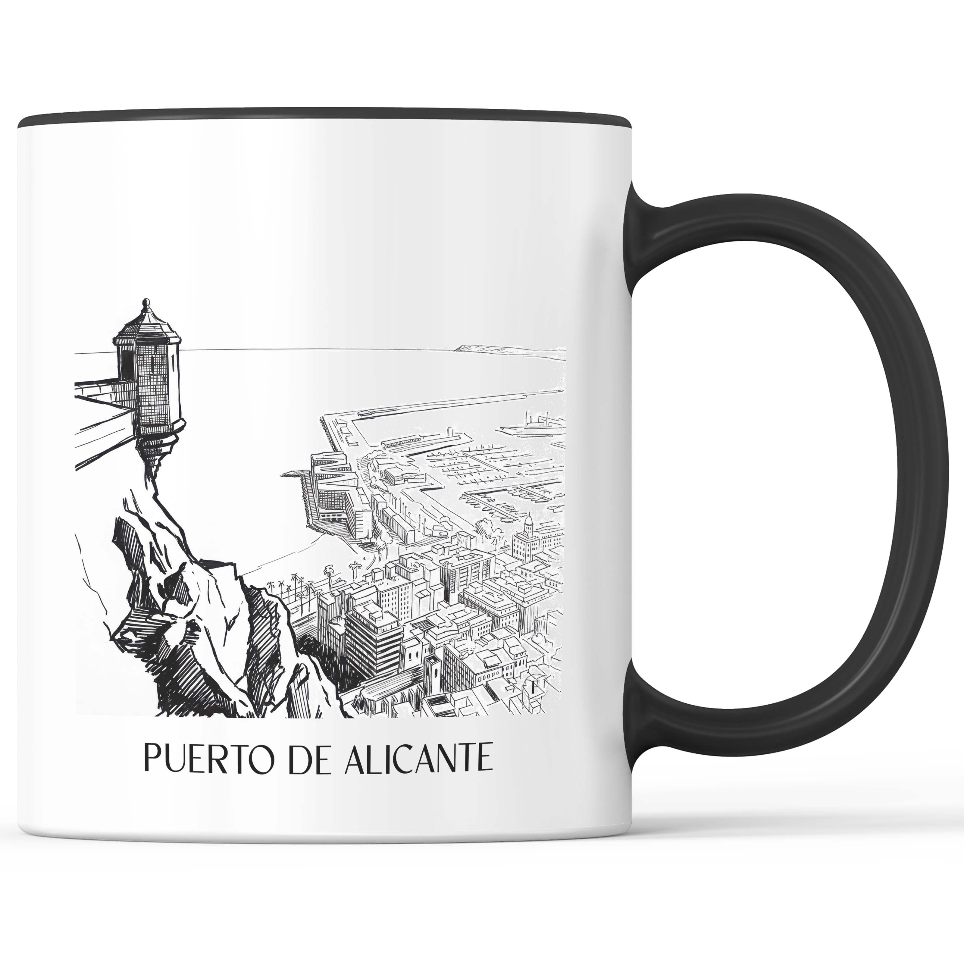 puerto-de-alicante-spanien-spanien-kaffeebecher-skizze