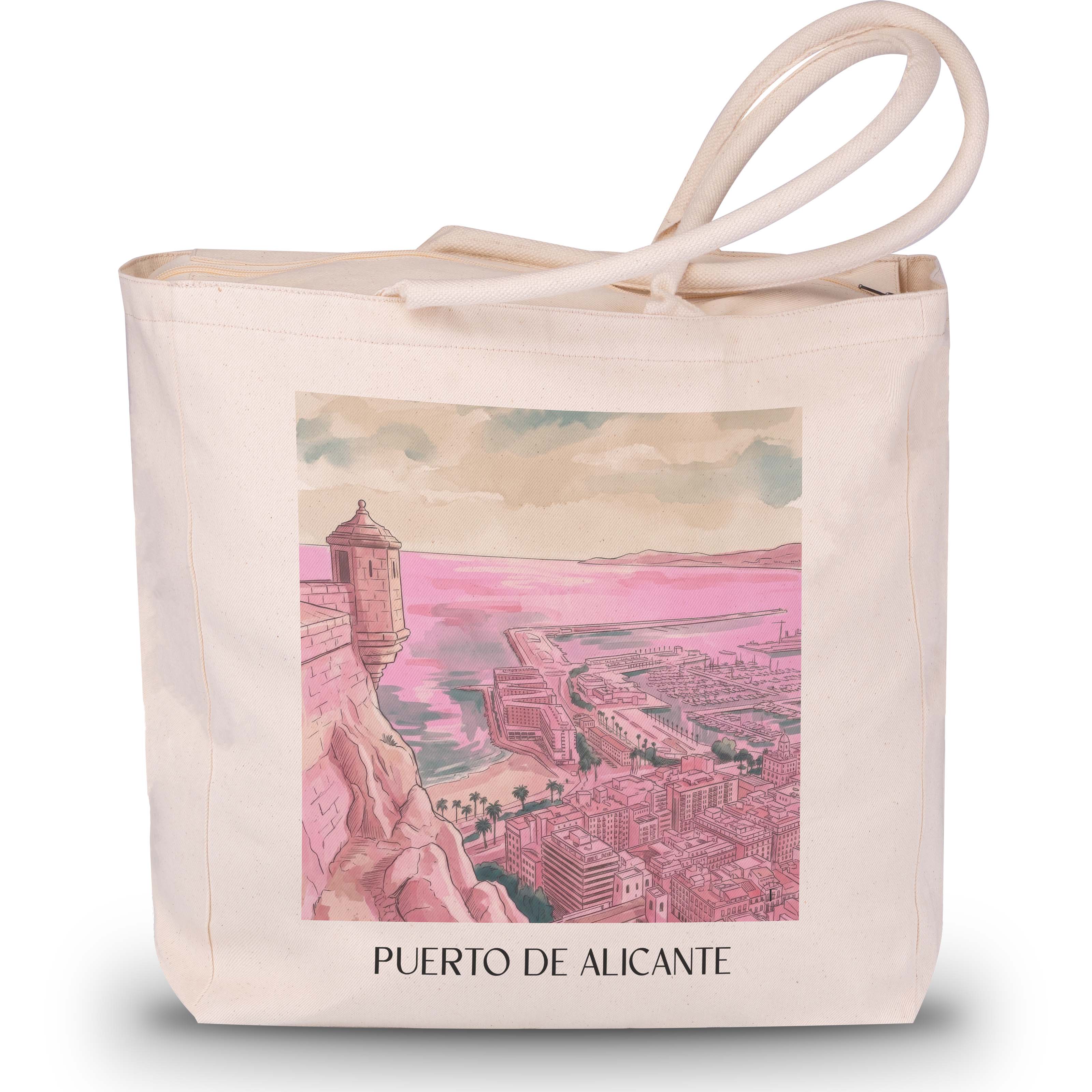 puerto-de-alicante-spanien-spanien-einkaufstasche-aquarell-pink-rosa
