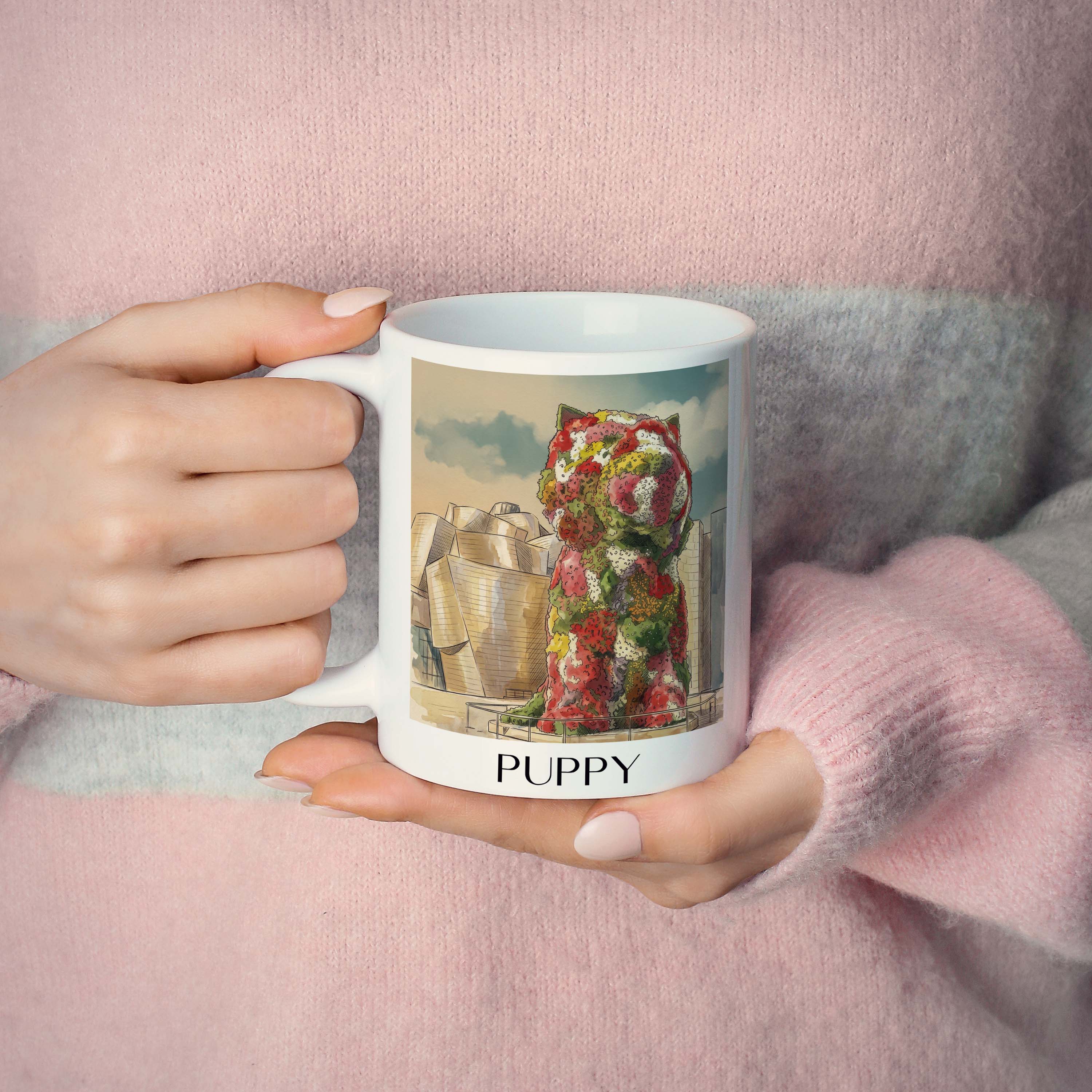 puppy-bilbao-spanien-kaffeebecher-aquarell