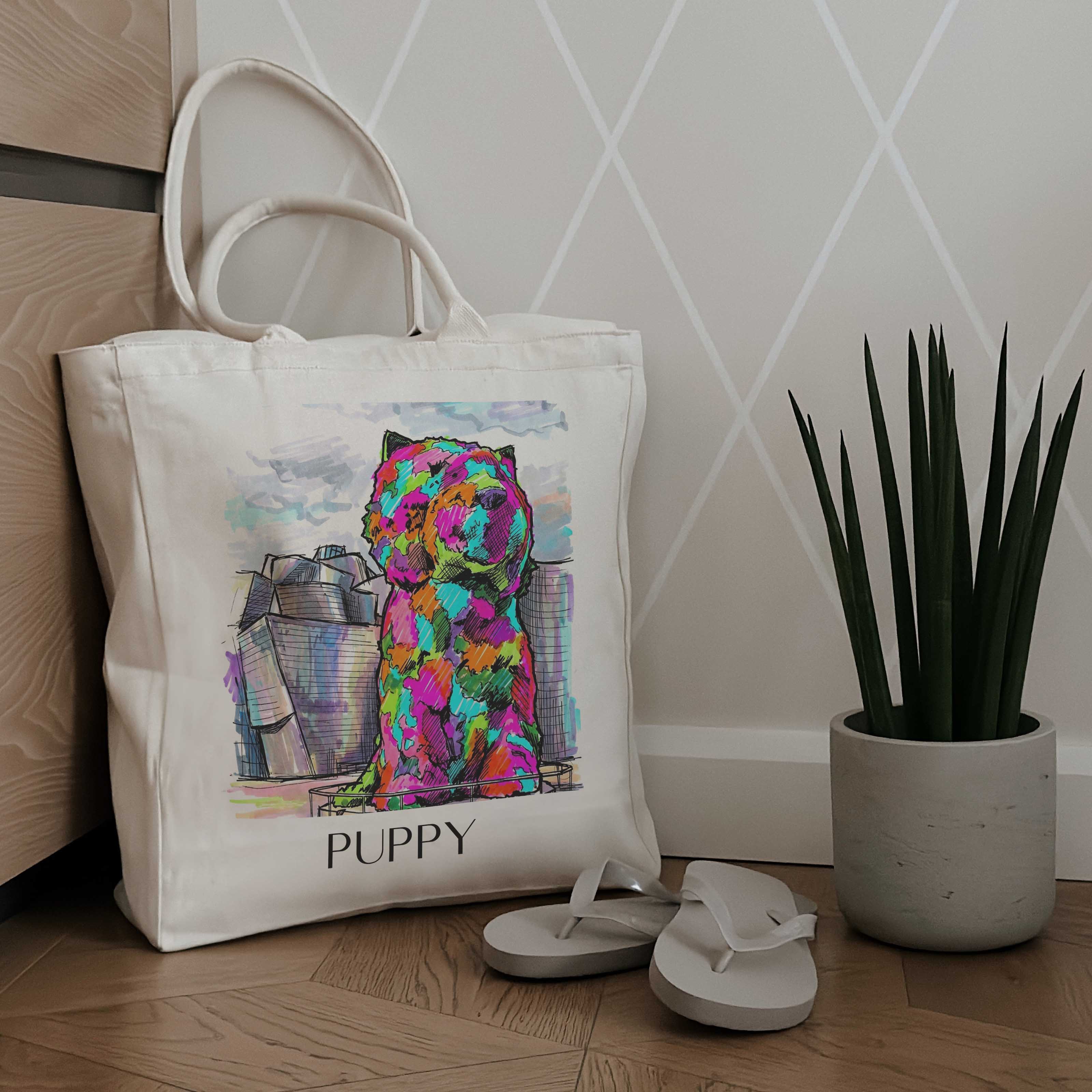 puppy-bilbao-spanien-einkaufstasche-graffiti