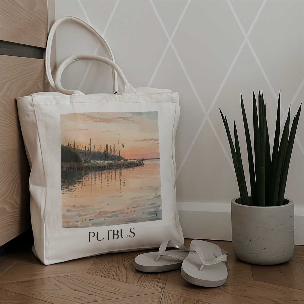 putbus-rügen-deutschland-einkaufstasche-aquarell