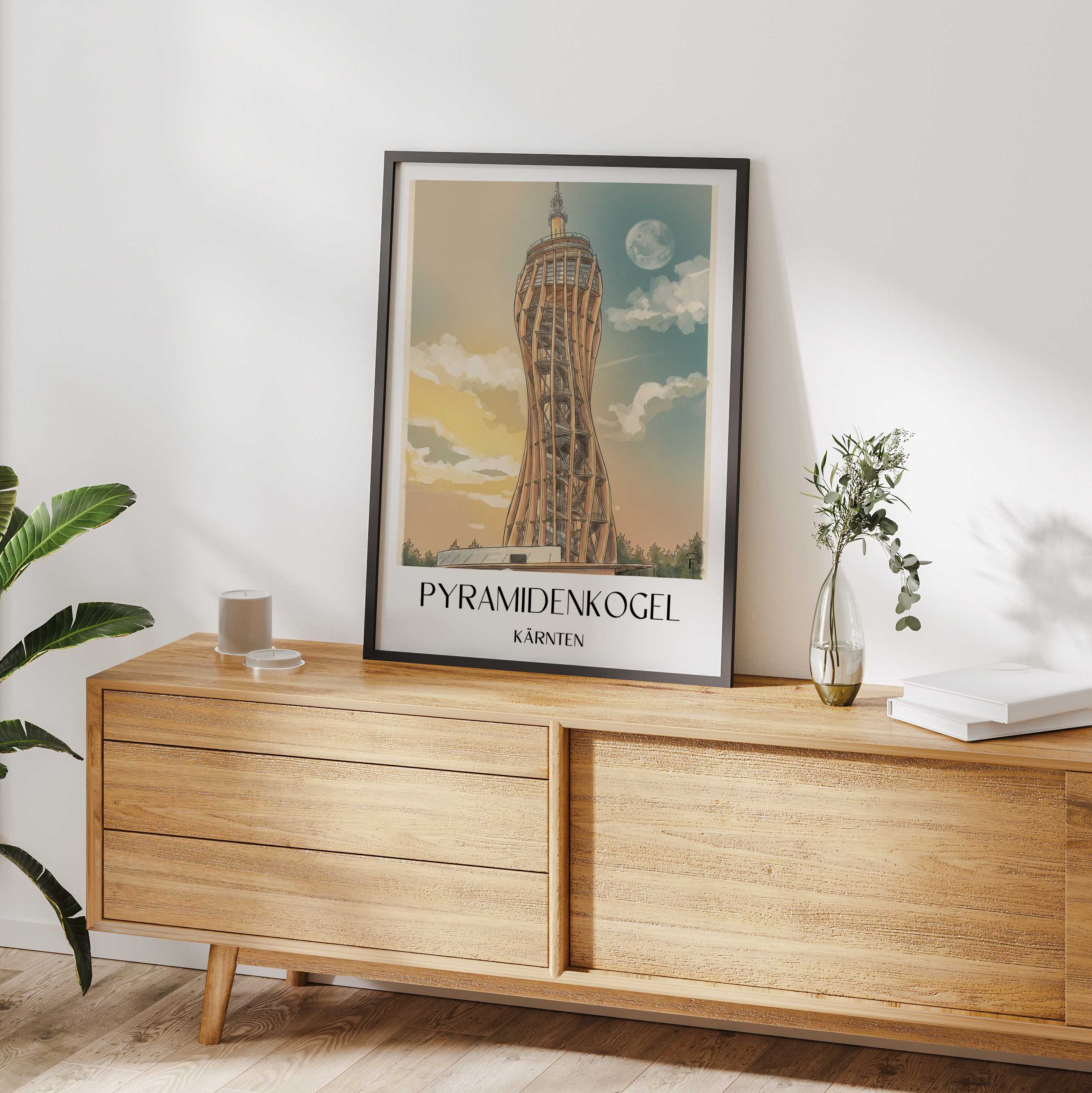 pyramidenkogel-kärnten-österreich-poster-aquarell