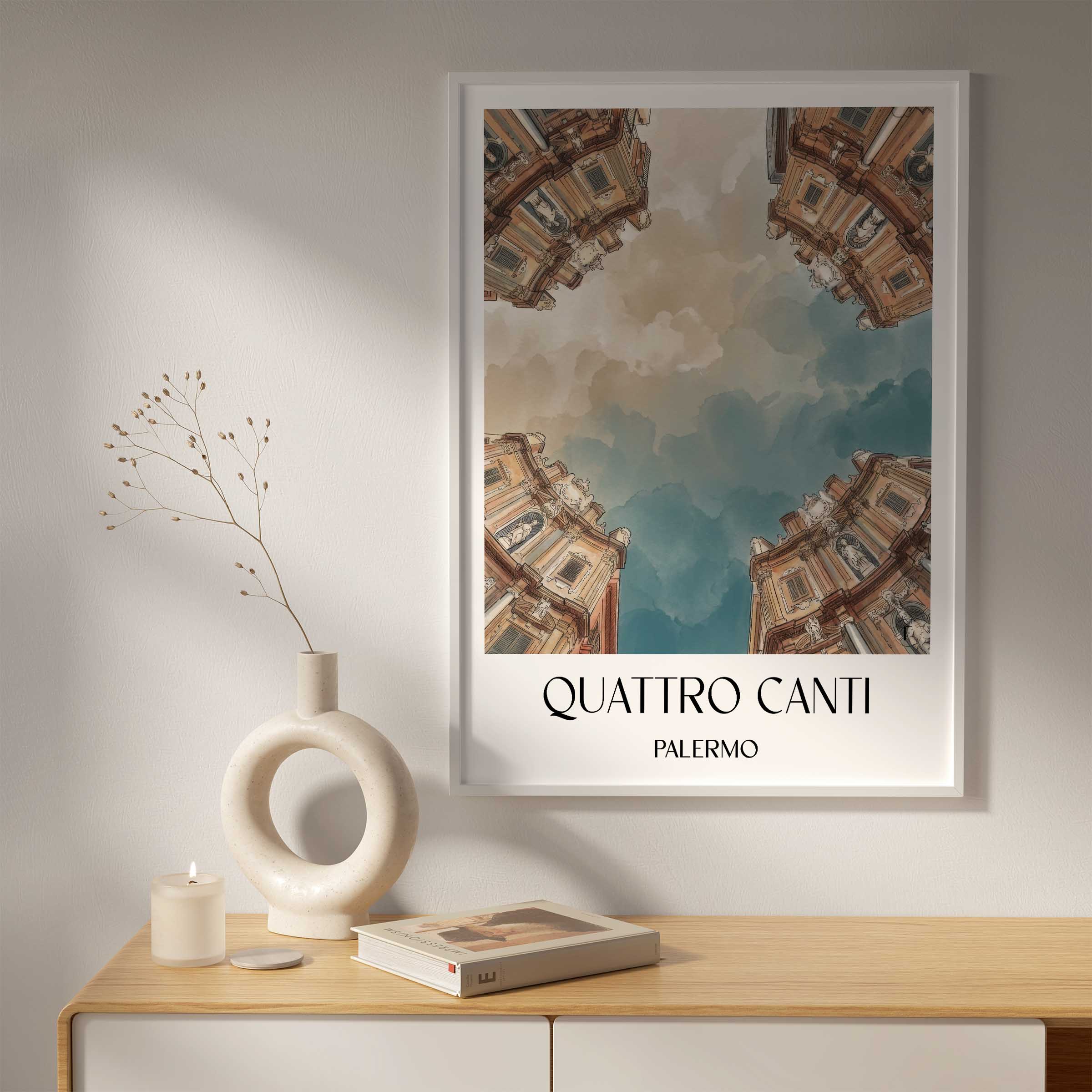quattro-canti-palermo-italien-poster-aquarell
