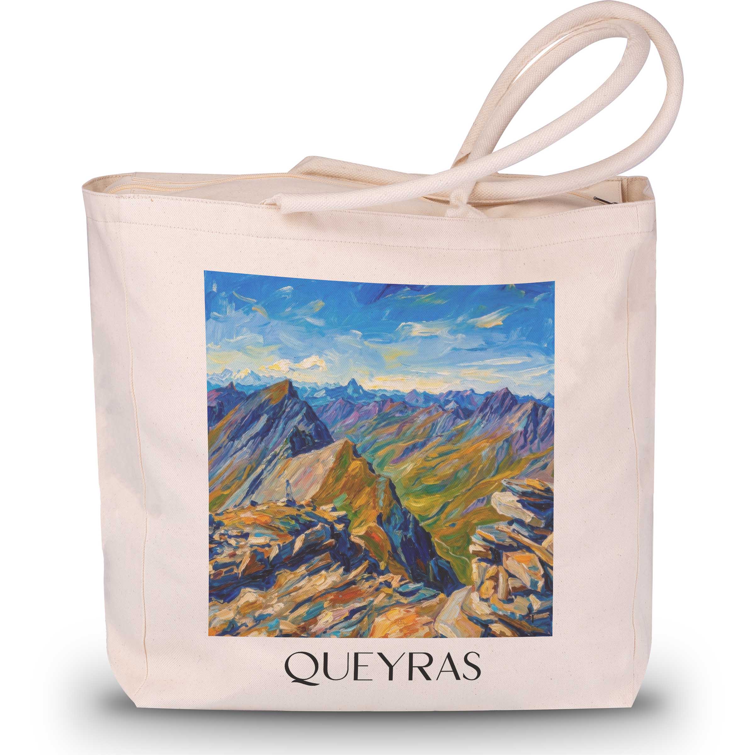 Queyras Shopping Tasche - Hautes-Alpes - Frankreich Tote Bag - Einkaufstasche im Ölgemälde Stil - favplace