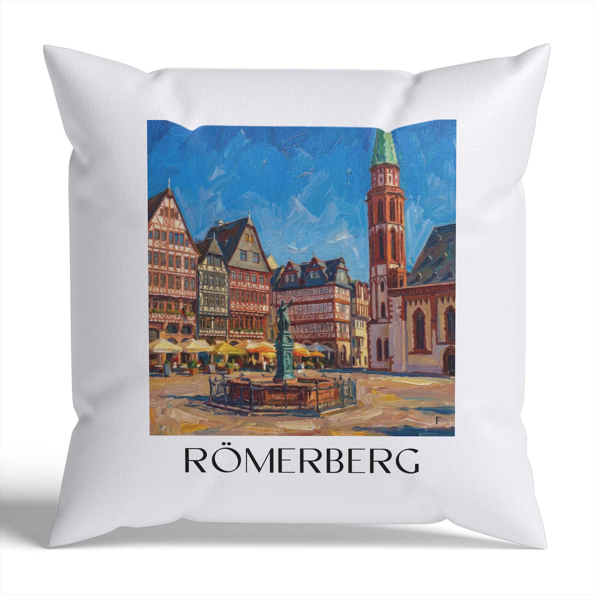 römerberg-frankfurt-deutschland-kissenbezug-oil-painting-oelgemaelde