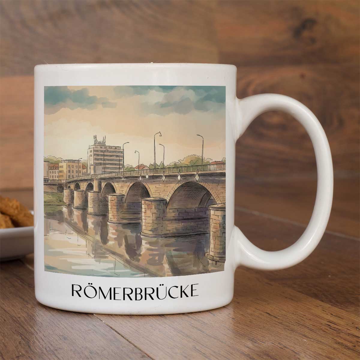 römerbrücke-trier-deutschland-kaffeebecher-aquarell