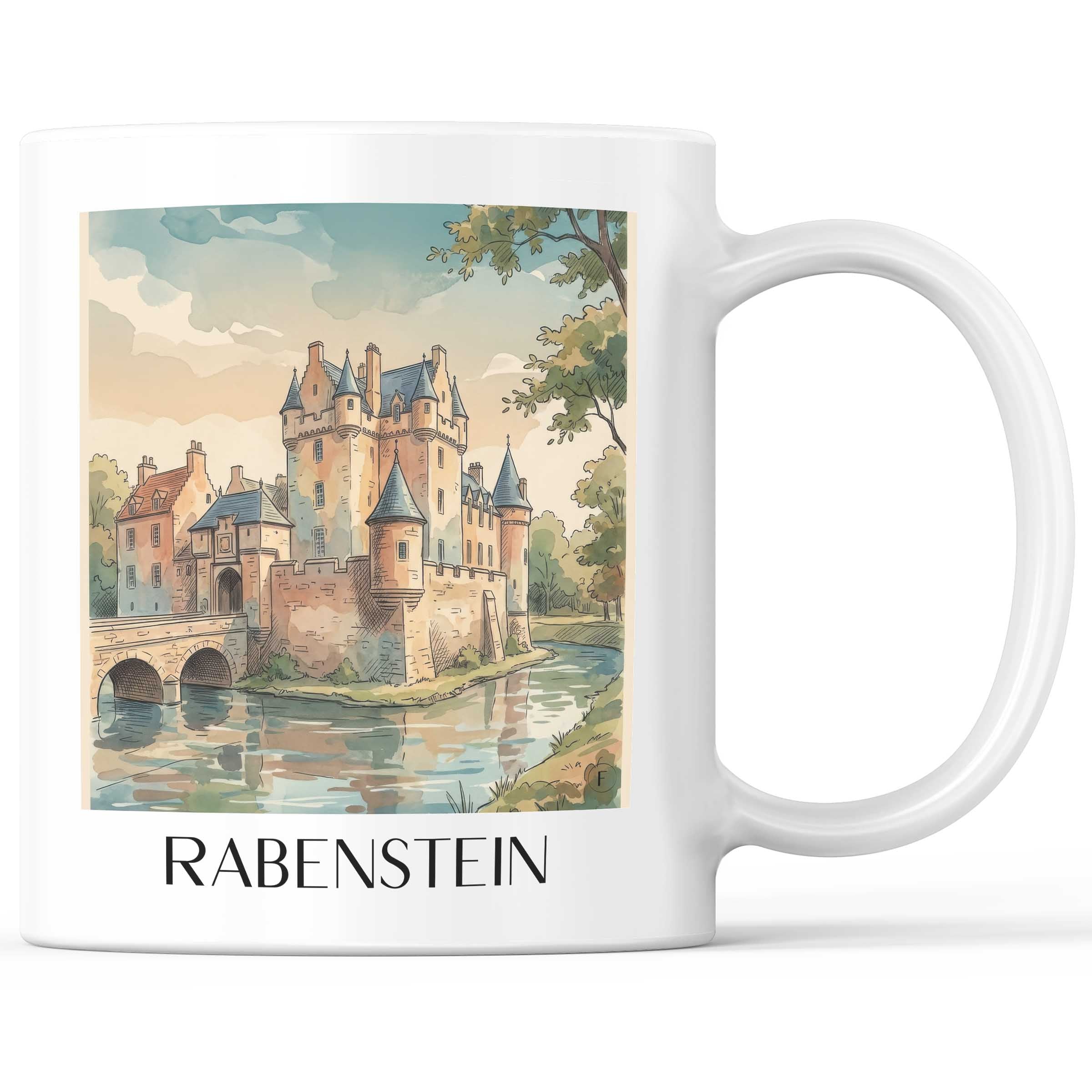 Rabenstein Kaffeebecher - Erzgebirge - Deutschland Becher - Kaffeetasse im Aquarell Stil - favplace