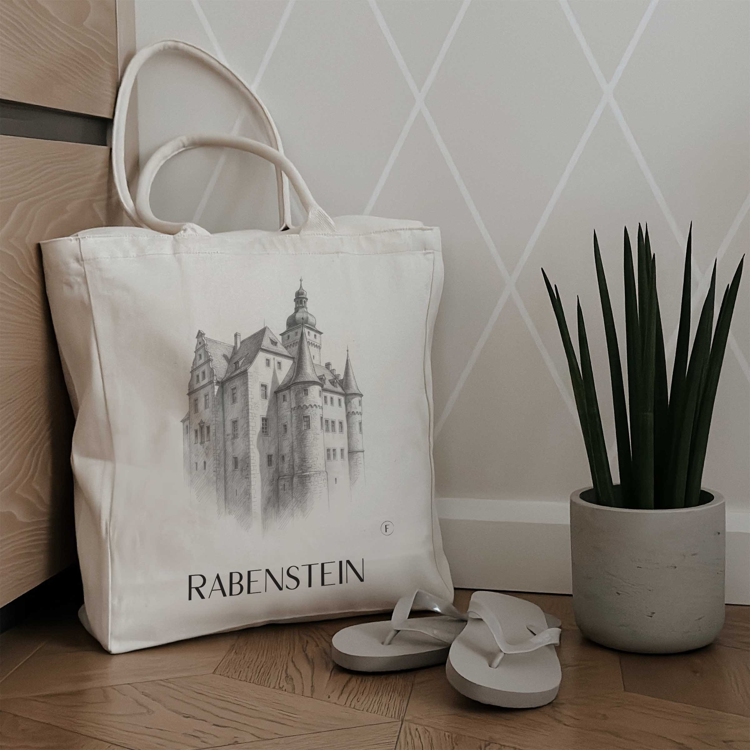 rabenstein-erzgebirge-deutschland-einkaufstasche-bleistift-zeichnung-drawing
