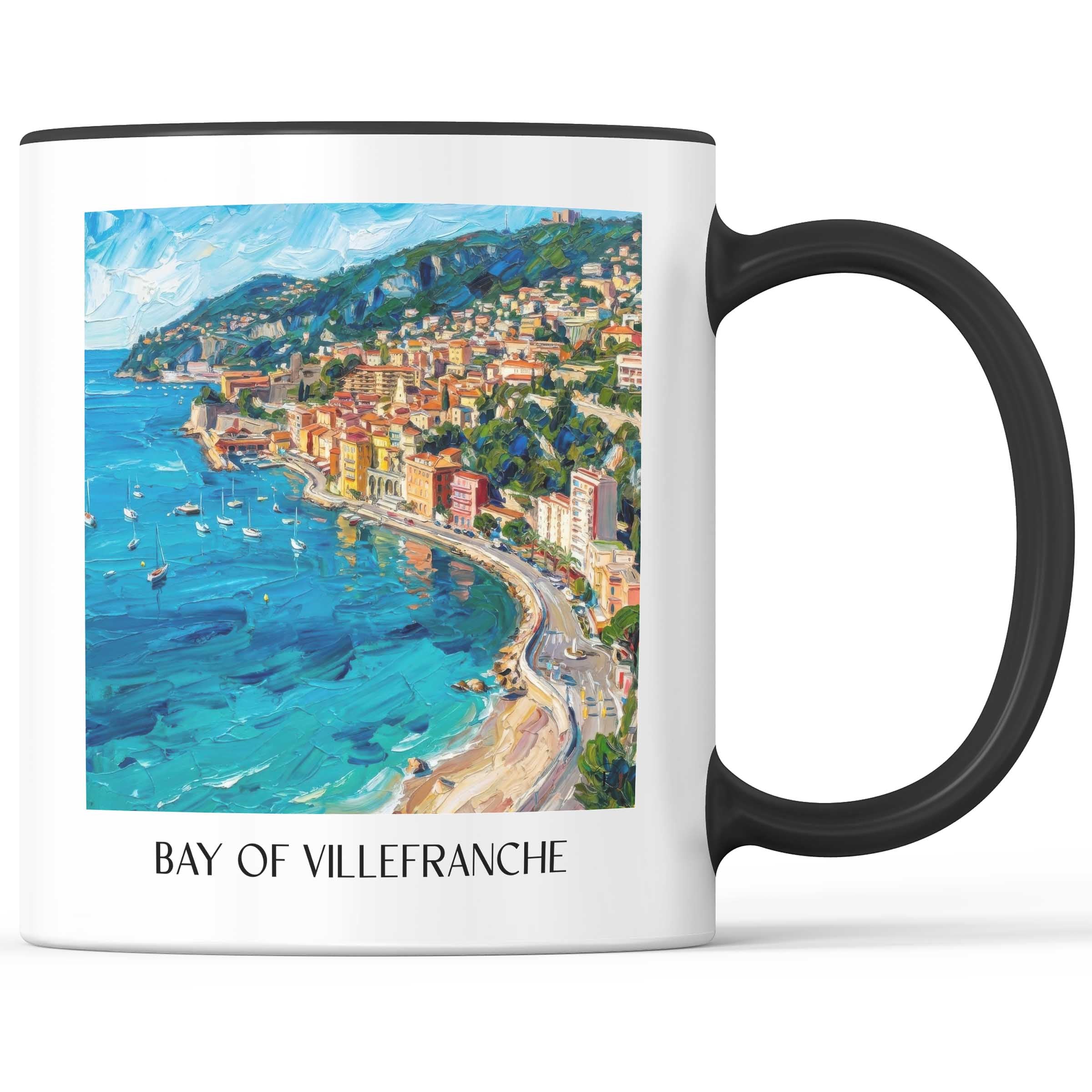 Rade de Villefranche Kaffeebecher - Côte d´Azur - Frankreich Becher - Kaffeetasse im Ölgemälde Stil - favplace