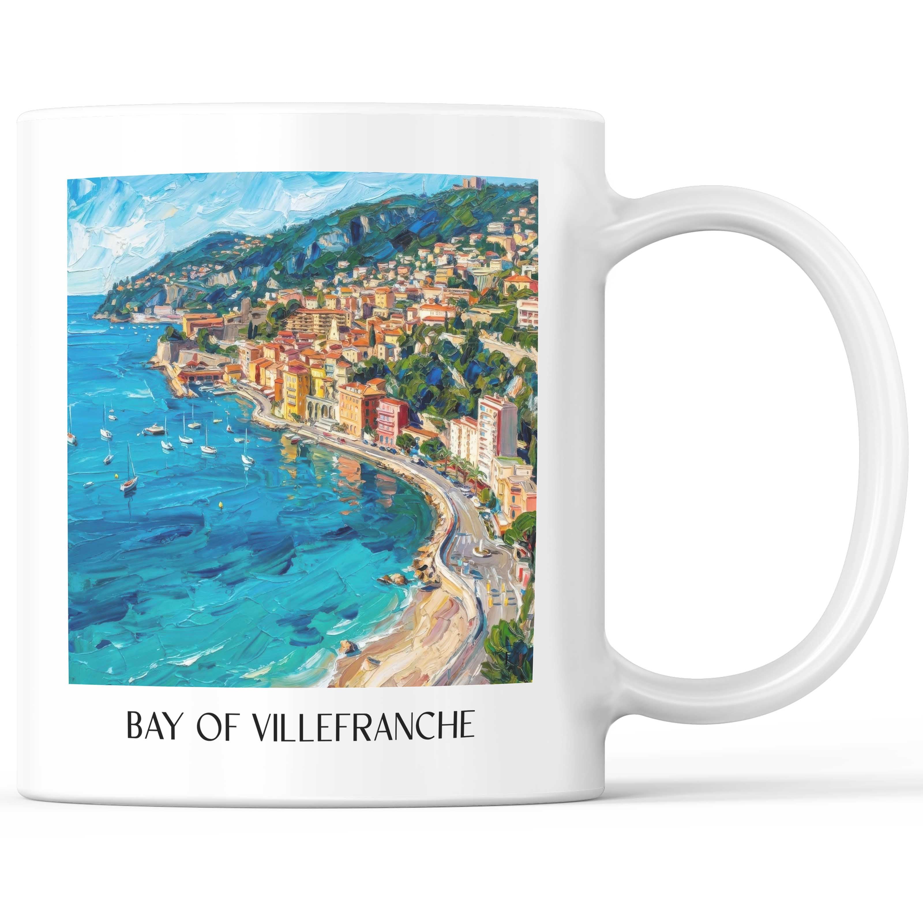 Rade de Villefranche Kaffeebecher - Côte d´Azur - Frankreich Becher - Kaffeetasse im Ölgemälde Stil - favplace