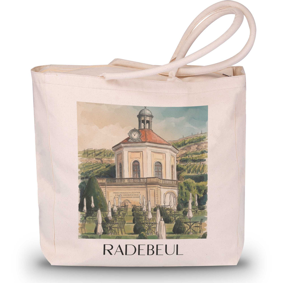 Radebeul Shopping Tasche - Elbtal - Deutschland Tote Bag - Einkaufstasche im Aquarell Stil - favplace