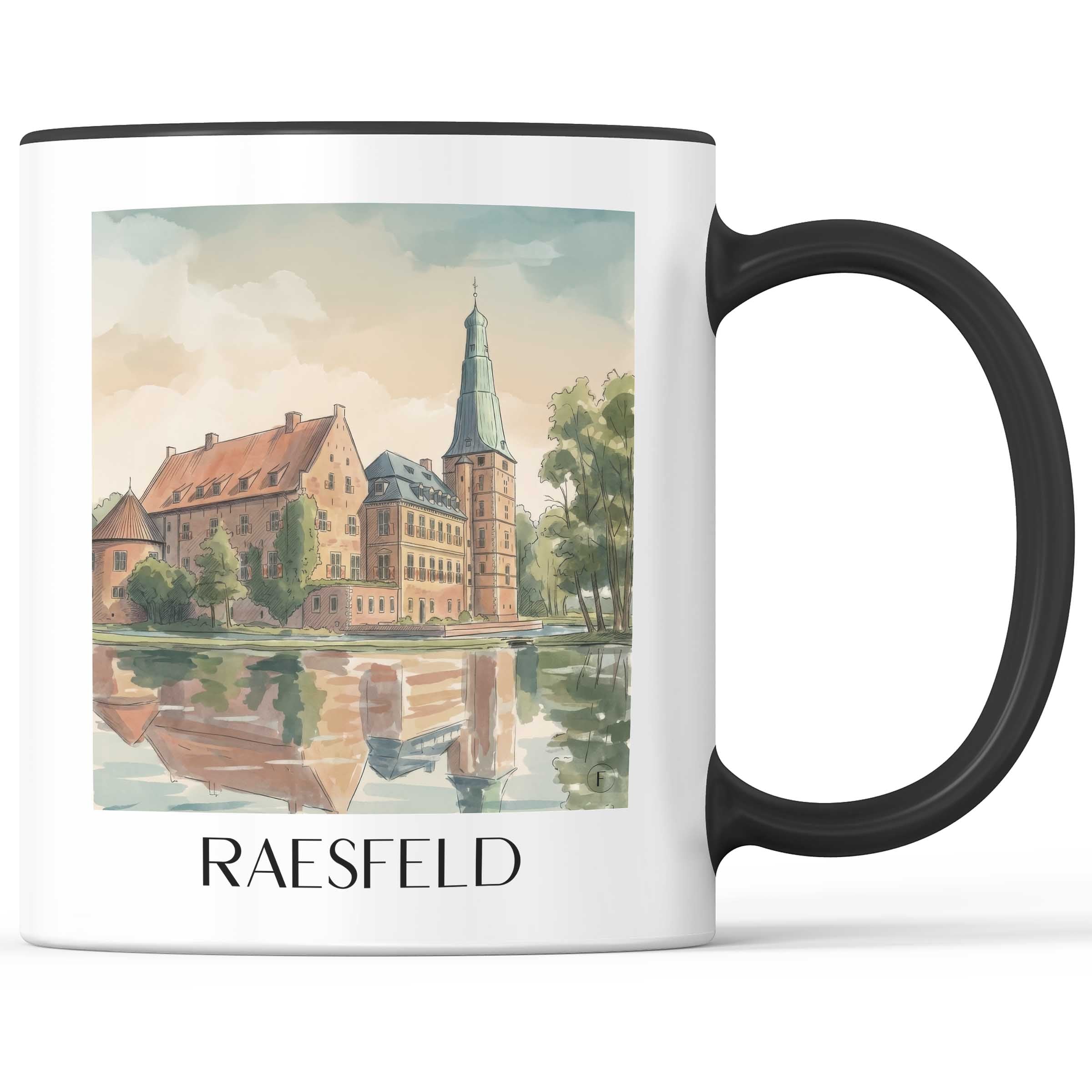raesfeld-niederrhein-deutschland-kaffeebecher-aquarell