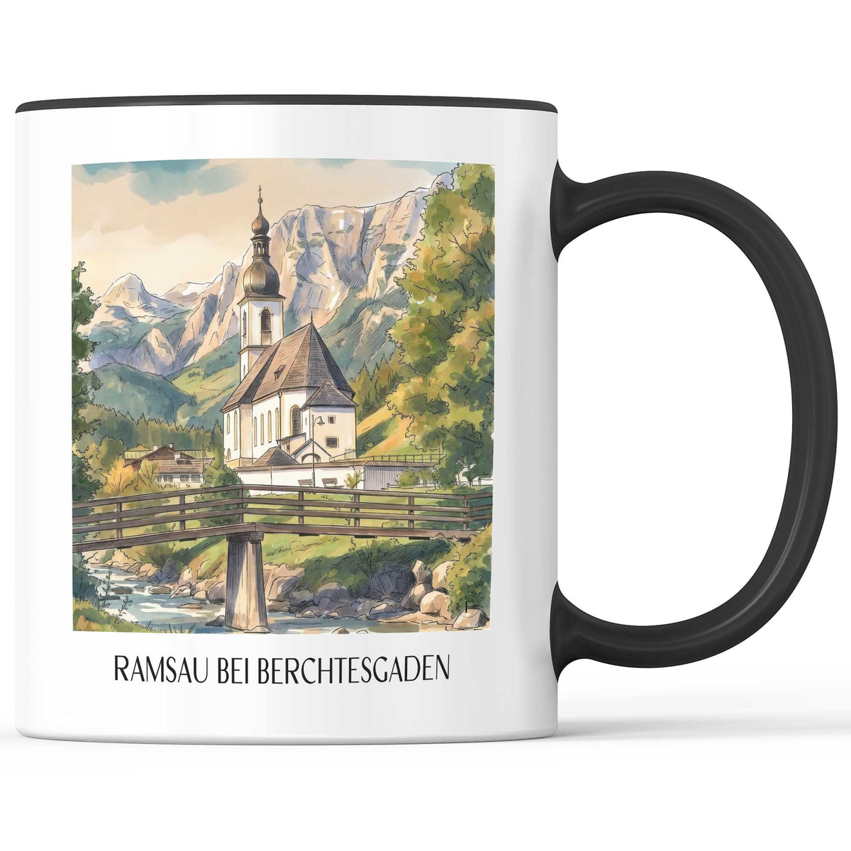 ramsau-bei-berchtesgaden-bayern-deutschland-kaffeebecher-aquarell