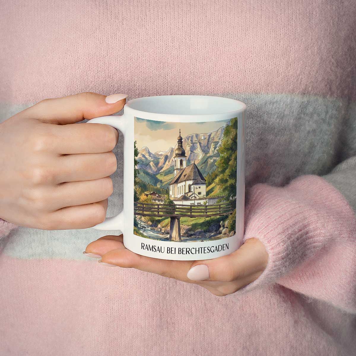 ramsau-bei-berchtesgaden-bayern-deutschland-kaffeebecher-aquarell