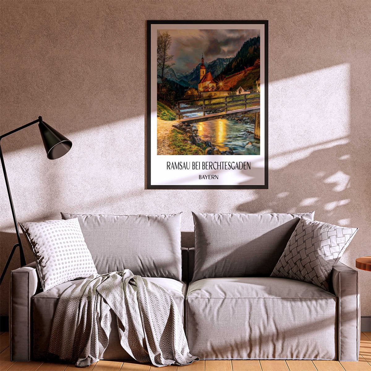 ramsau-bei-berchtesgaden-(bei-nacht)-bayern-deutschland-poster-oil-painting-oelgemaelde