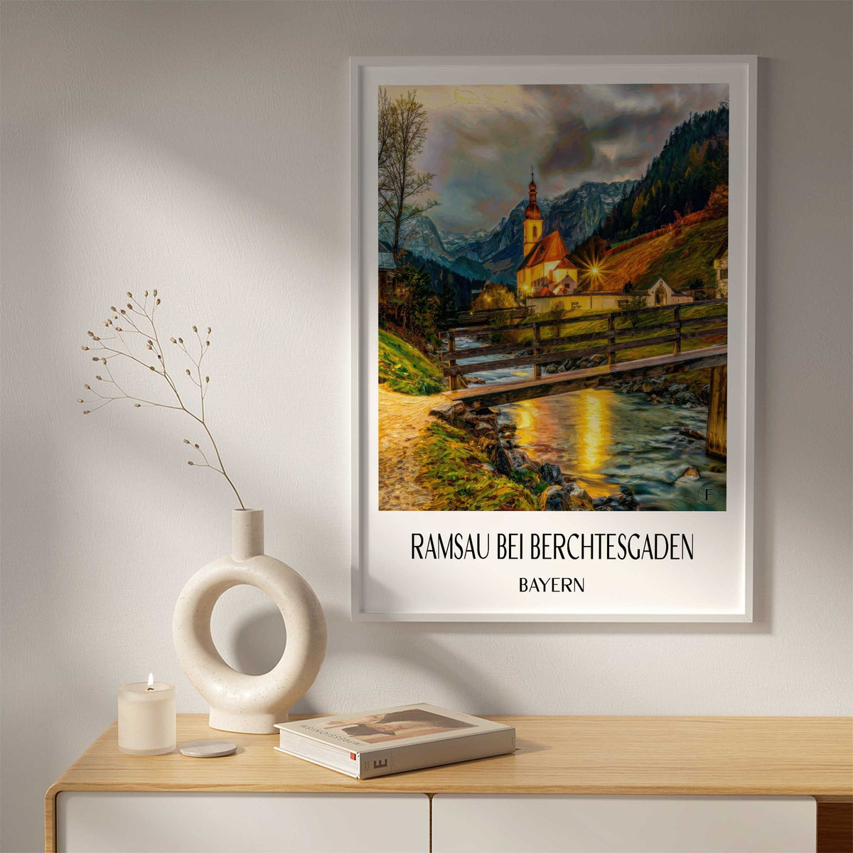 ramsau-bei-berchtesgaden-(bei-nacht)-bayern-deutschland-poster-oil-painting-oelgemaelde