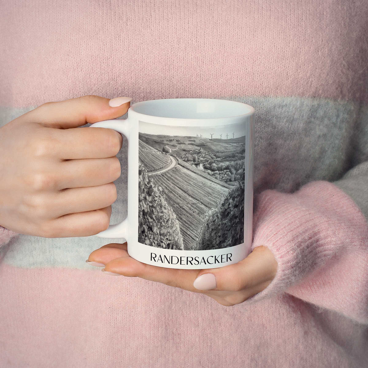 randersacker-würzburg-deutschland-kaffeebecher-aquarell-schwarz-weiss