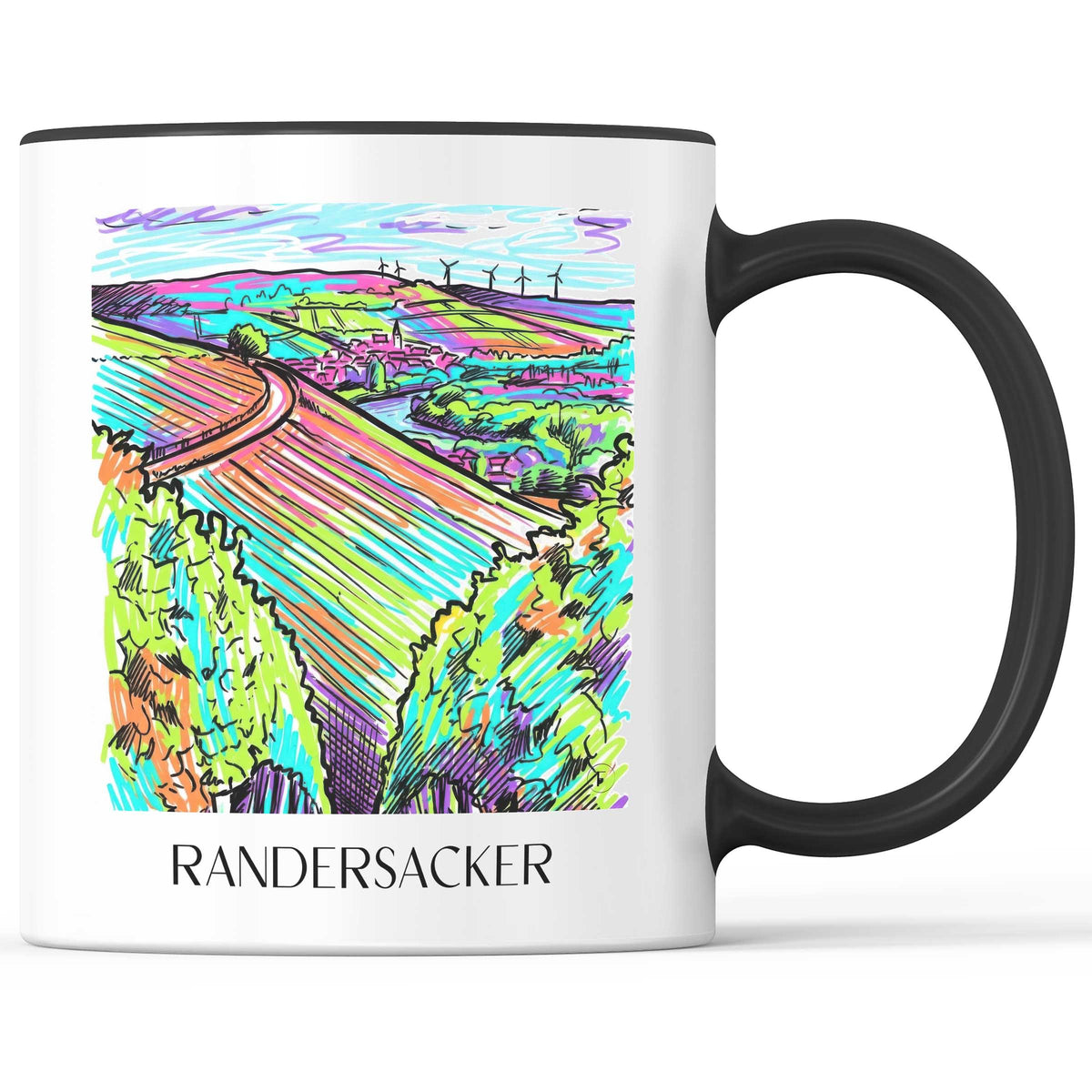 Randersacker Kaffeebecher - Würzburg - Deutschland Becher - Kaffeetasse im Tag Graffiti Stil - favplace