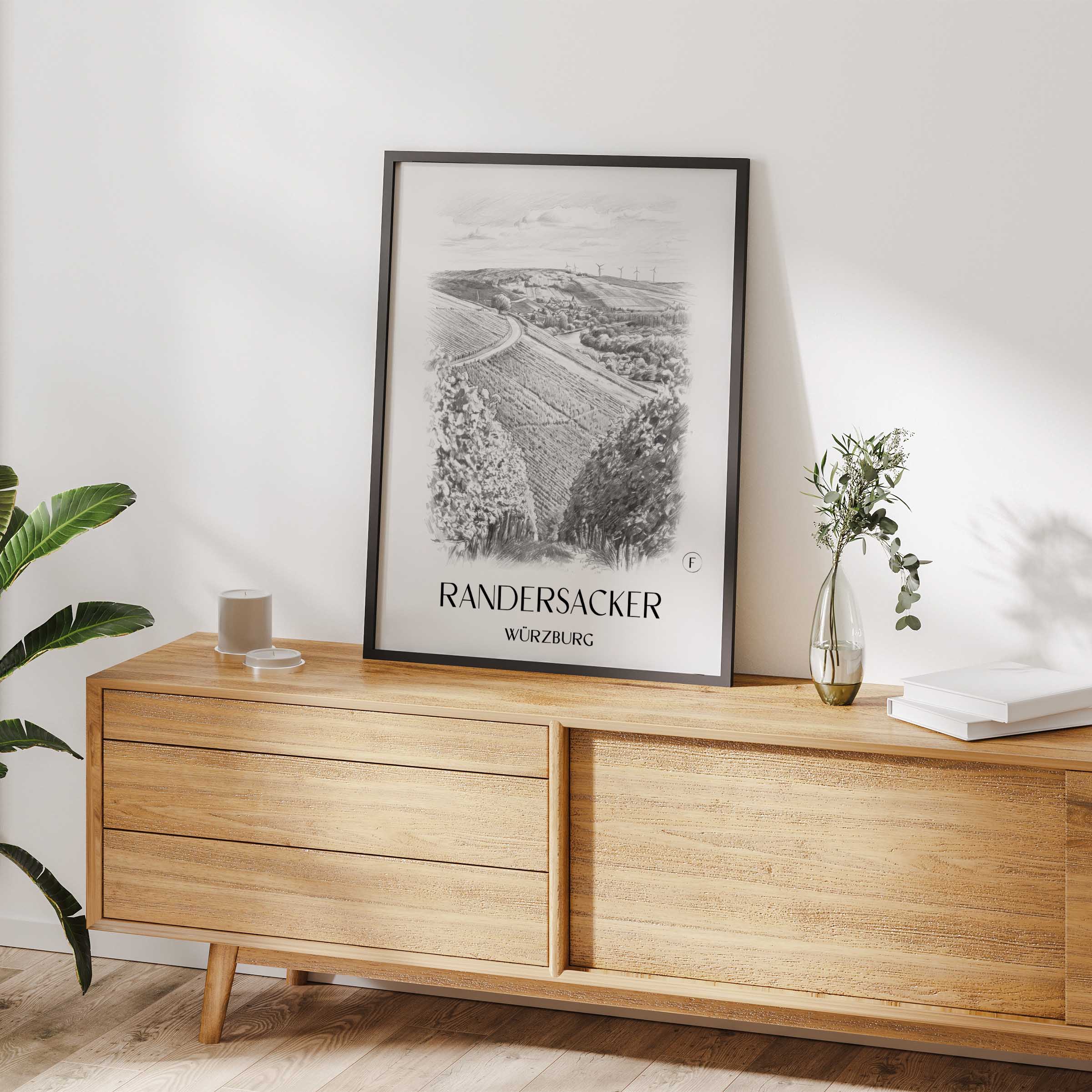 randersacker-würzburg-deutschland-poster-bleistift-zeichnung-drawing