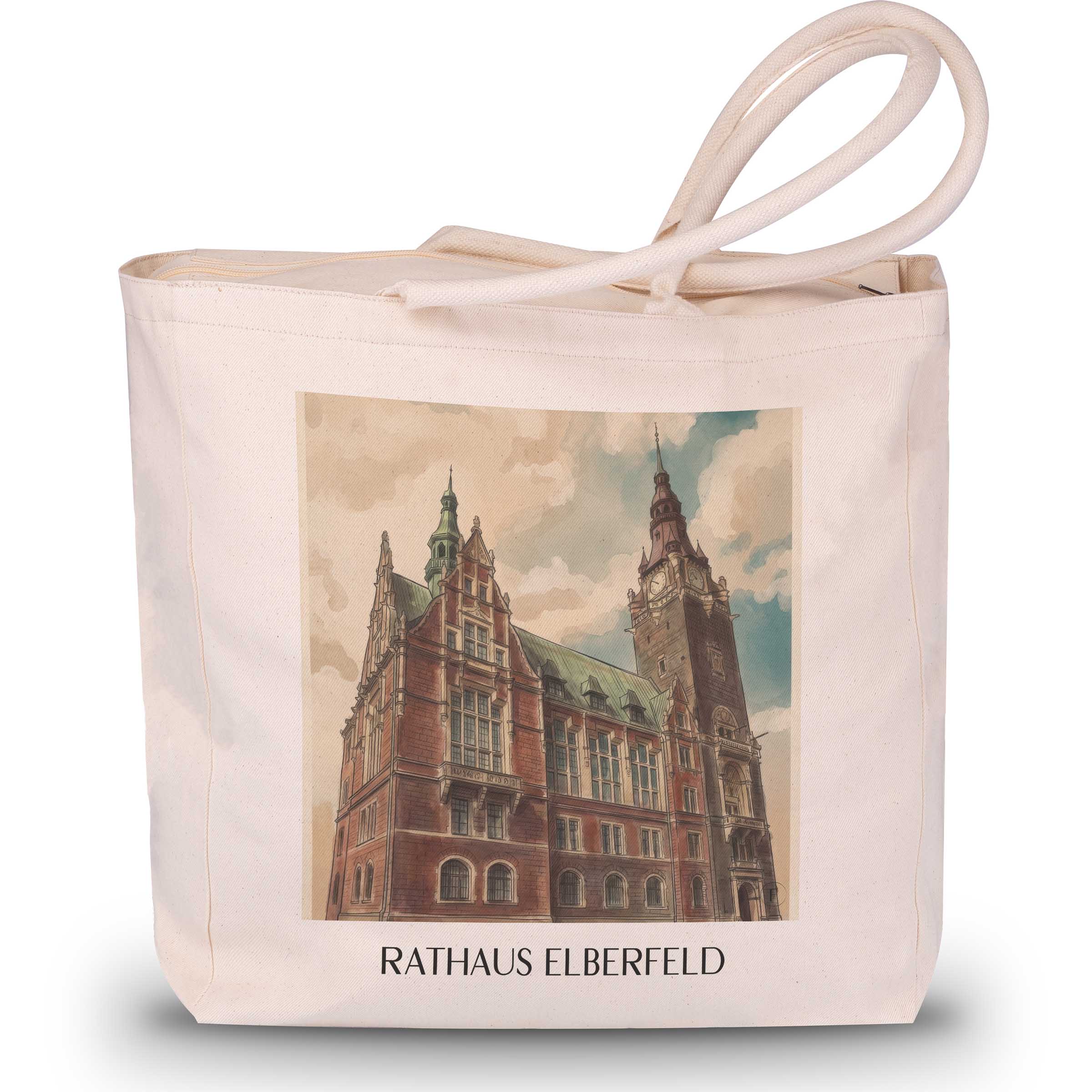 rathaus-elberfeld-wuppertal-deutschland-einkaufstasche-aquarell
