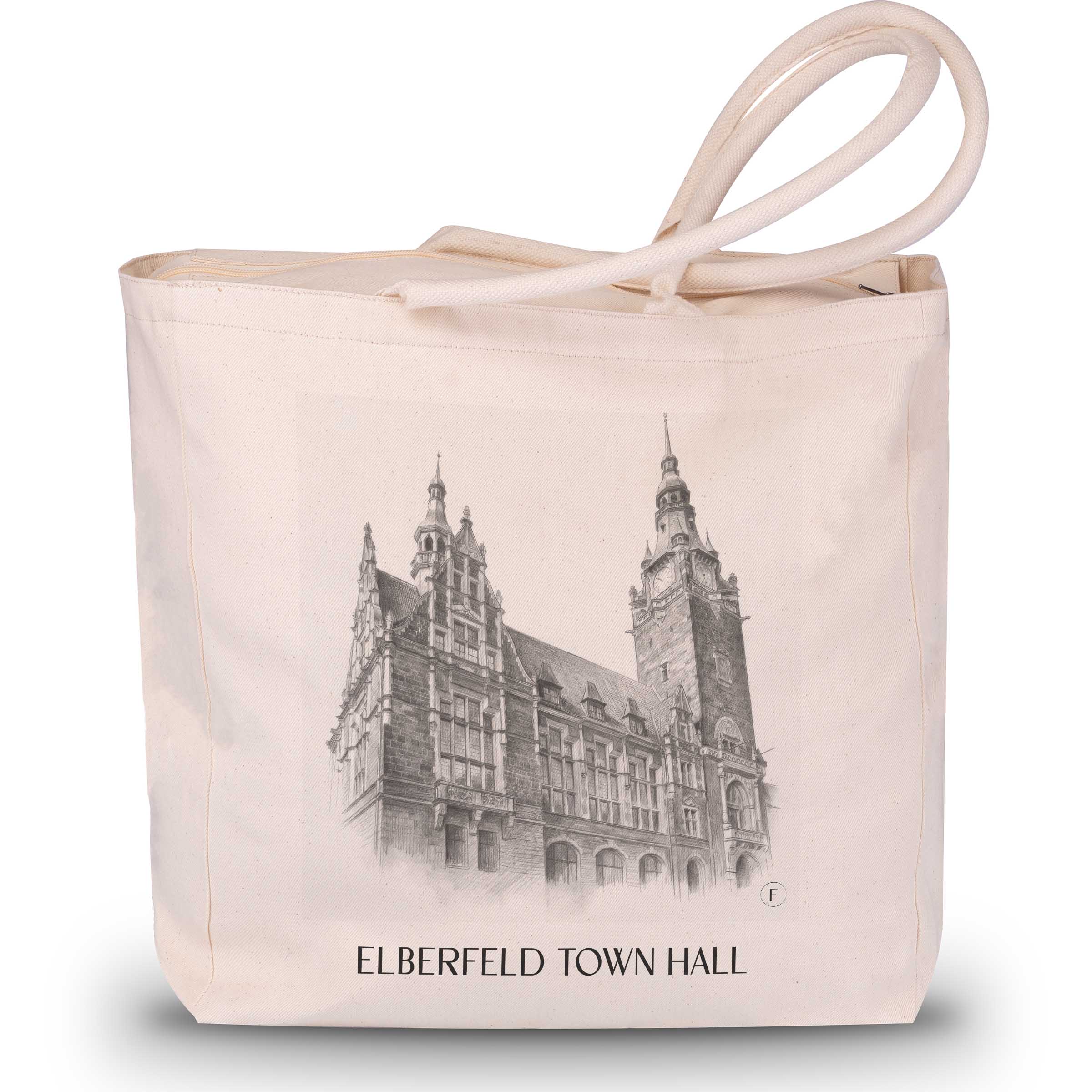 Elberfeld City Hall Shopping Bag - Wuppertal - Germany Tote Bag - Drawing Style Shopping Bag