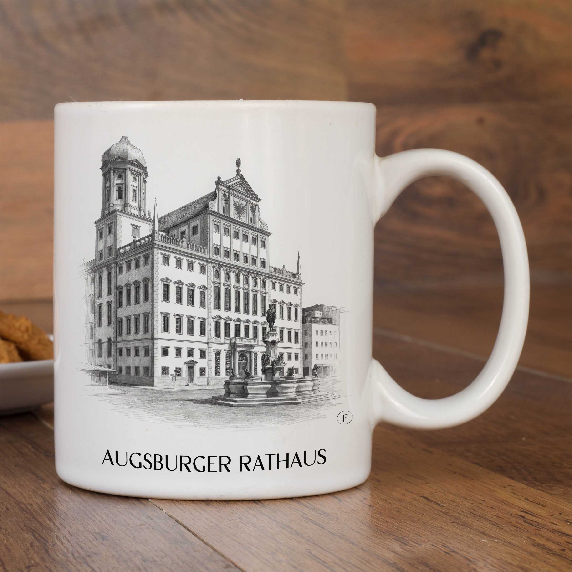 rathaus-augsburg-deutschland-kaffeebecher-bleistift-zeichnung-drawing