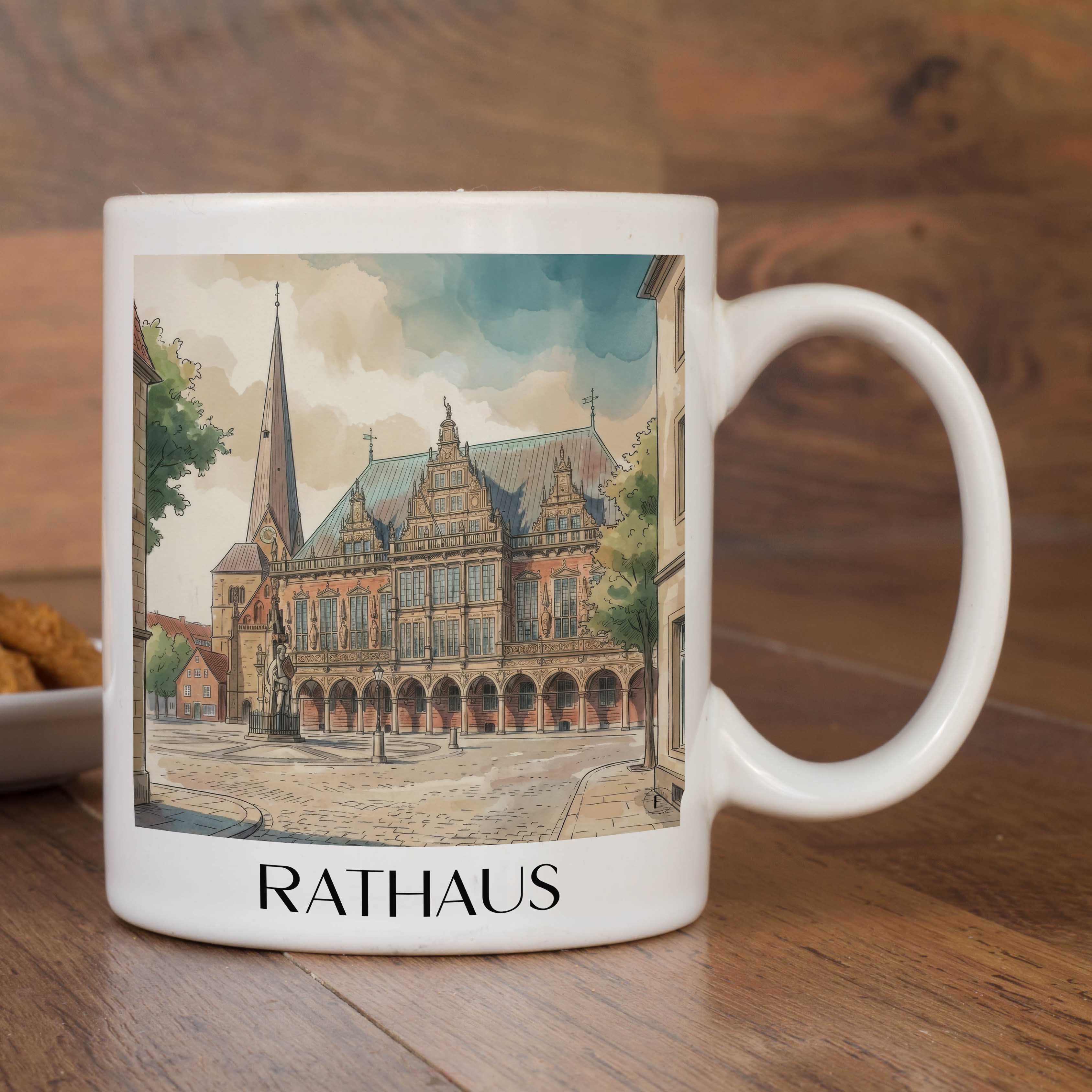 rathaus-bremen-deutschland-kaffeebecher-aquarell
