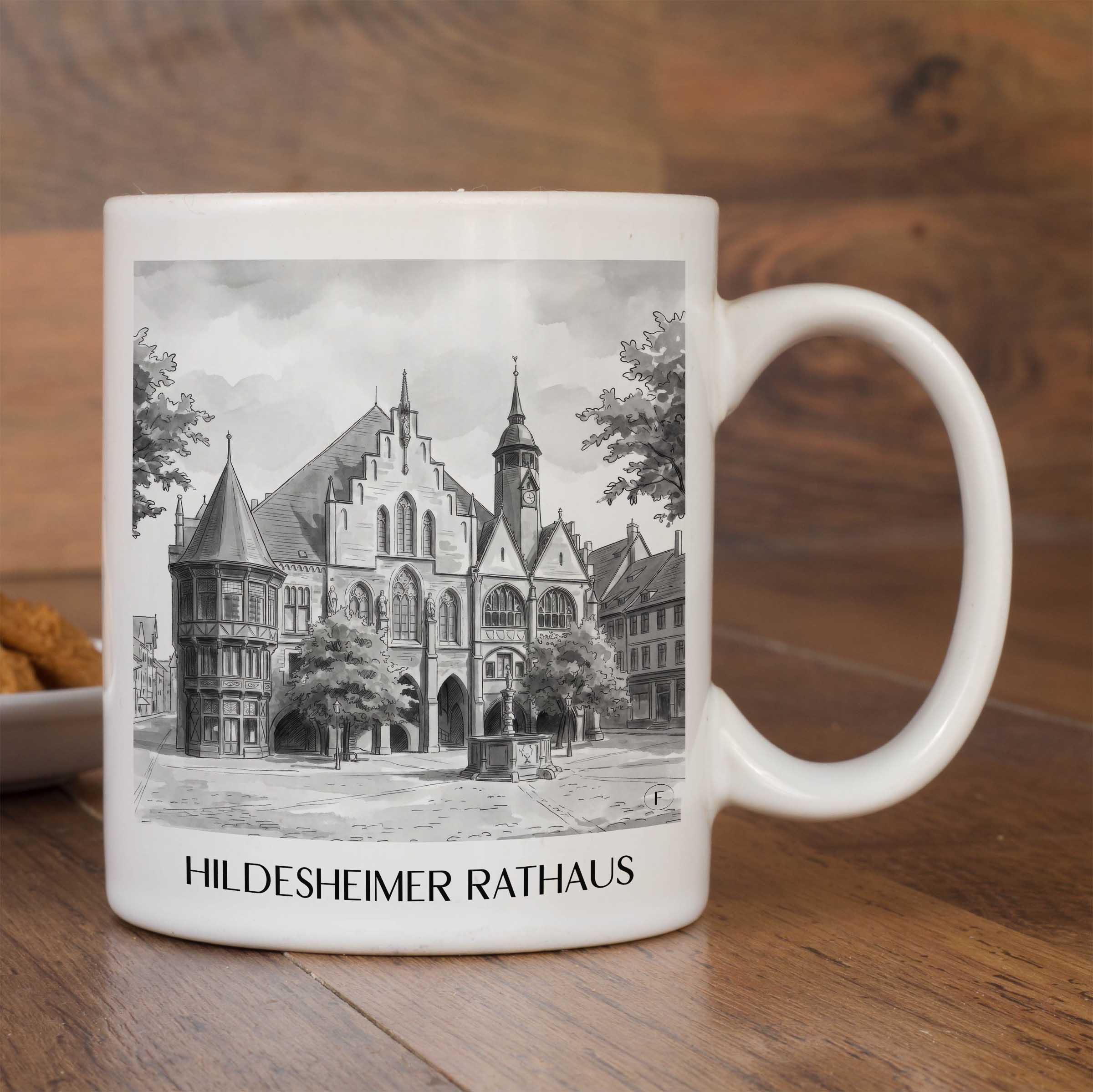 rathaus--hildesheim-deutschland-kaffeebecher-aquarell-schwarz-weiss