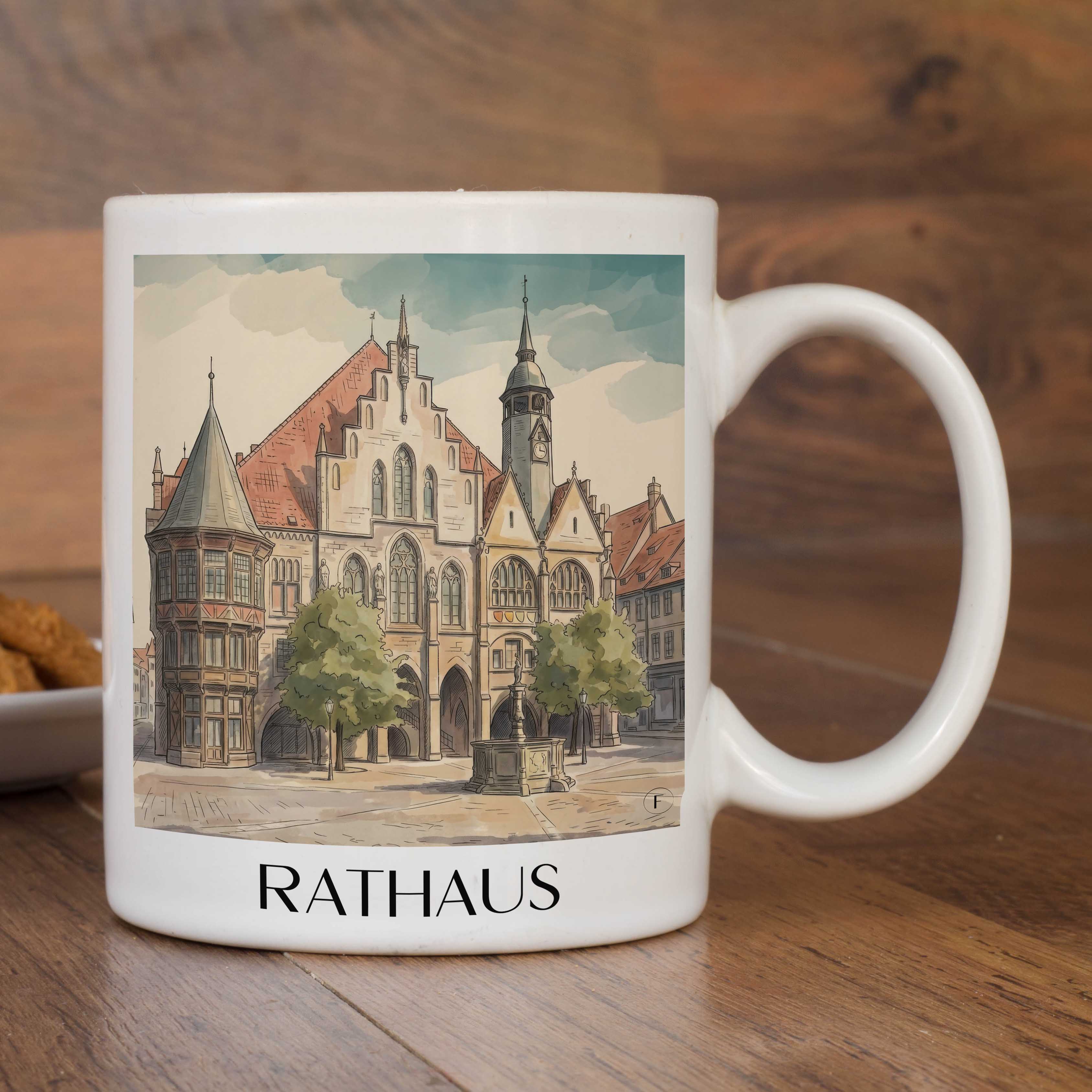 rathaus--hildesheim-deutschland-kaffeebecher-aquarell
