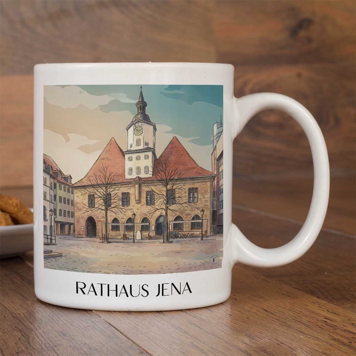 rathaus-jena-deutschland-kaffeebecher-aquarell