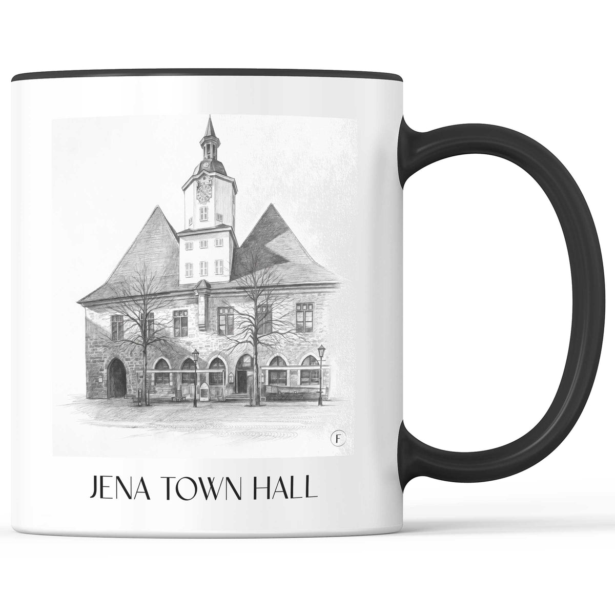 Rathaus Kaffeebecher - Jena - Deutschland Becher - Kaffeetasse im Zeichnung Stil
