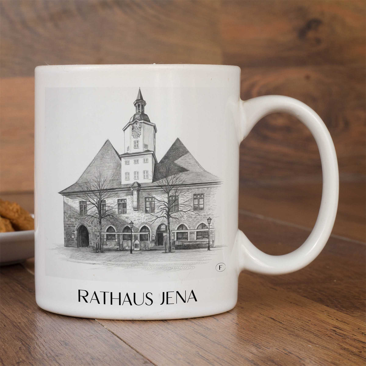 rathaus-jena-deutschland-kaffeebecher-bleistift-zeichnung-drawing