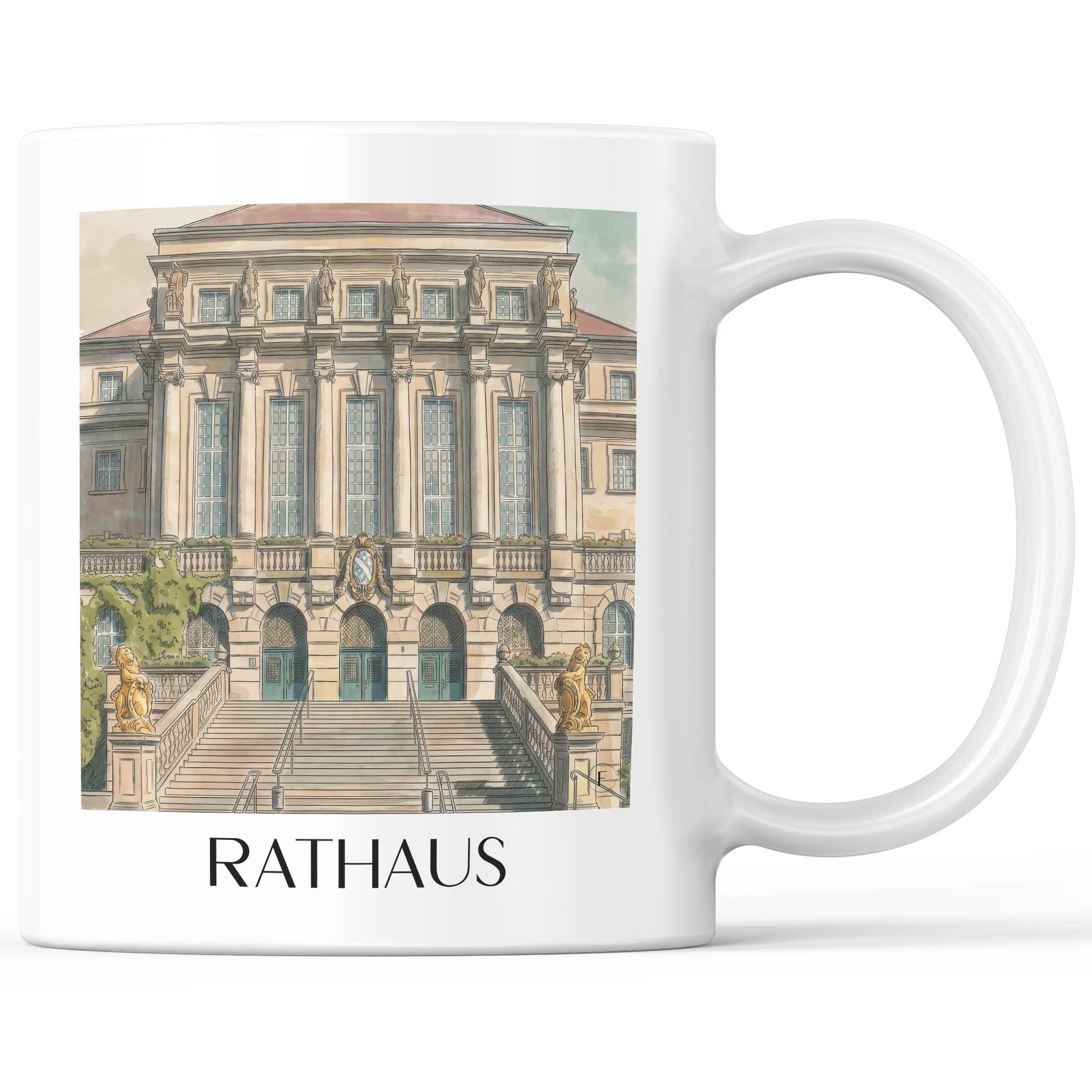 rathaus-kassel-deutschland-kaffeebecher-aquarell