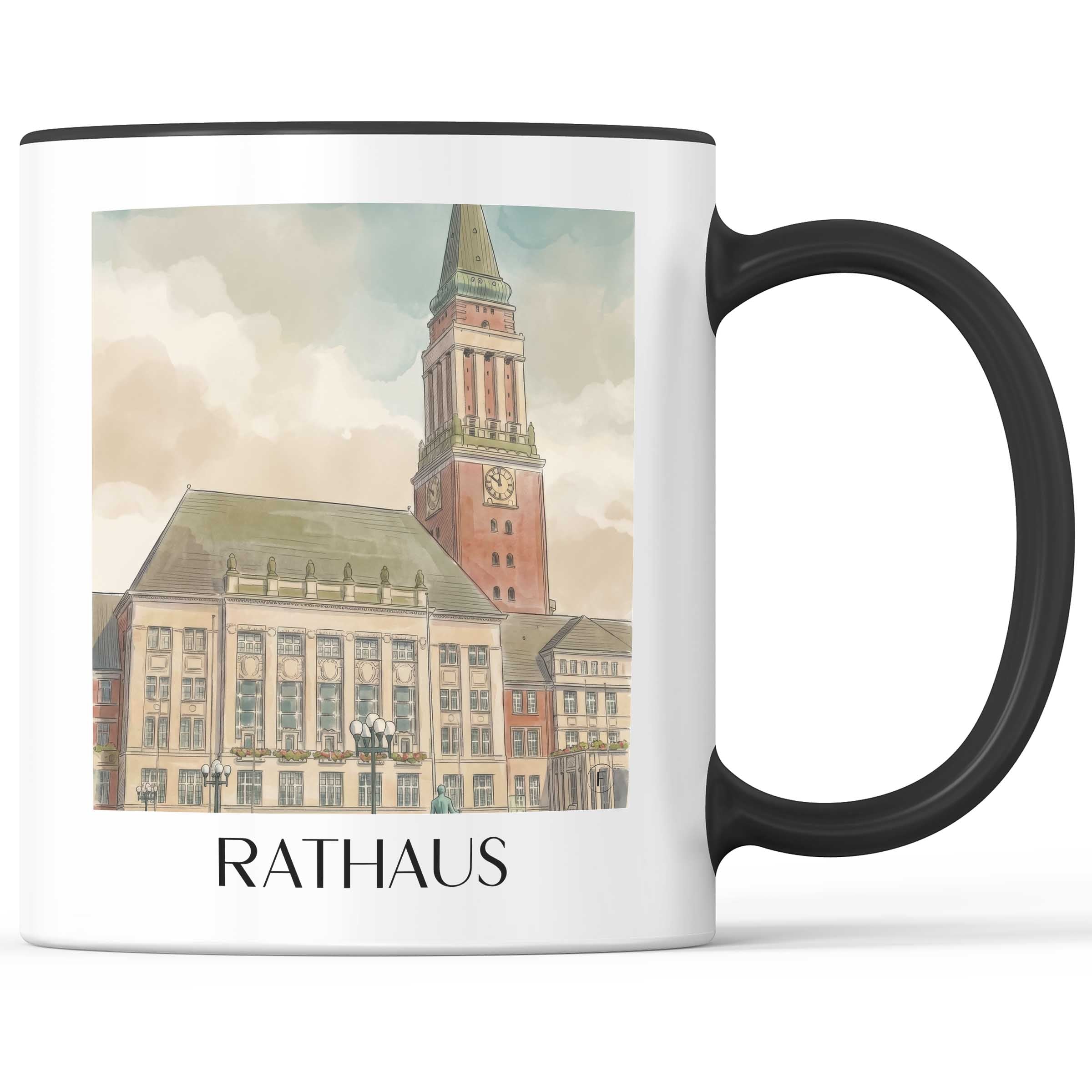 rathaus-kiel-deutschland-kaffeebecher-aquarell