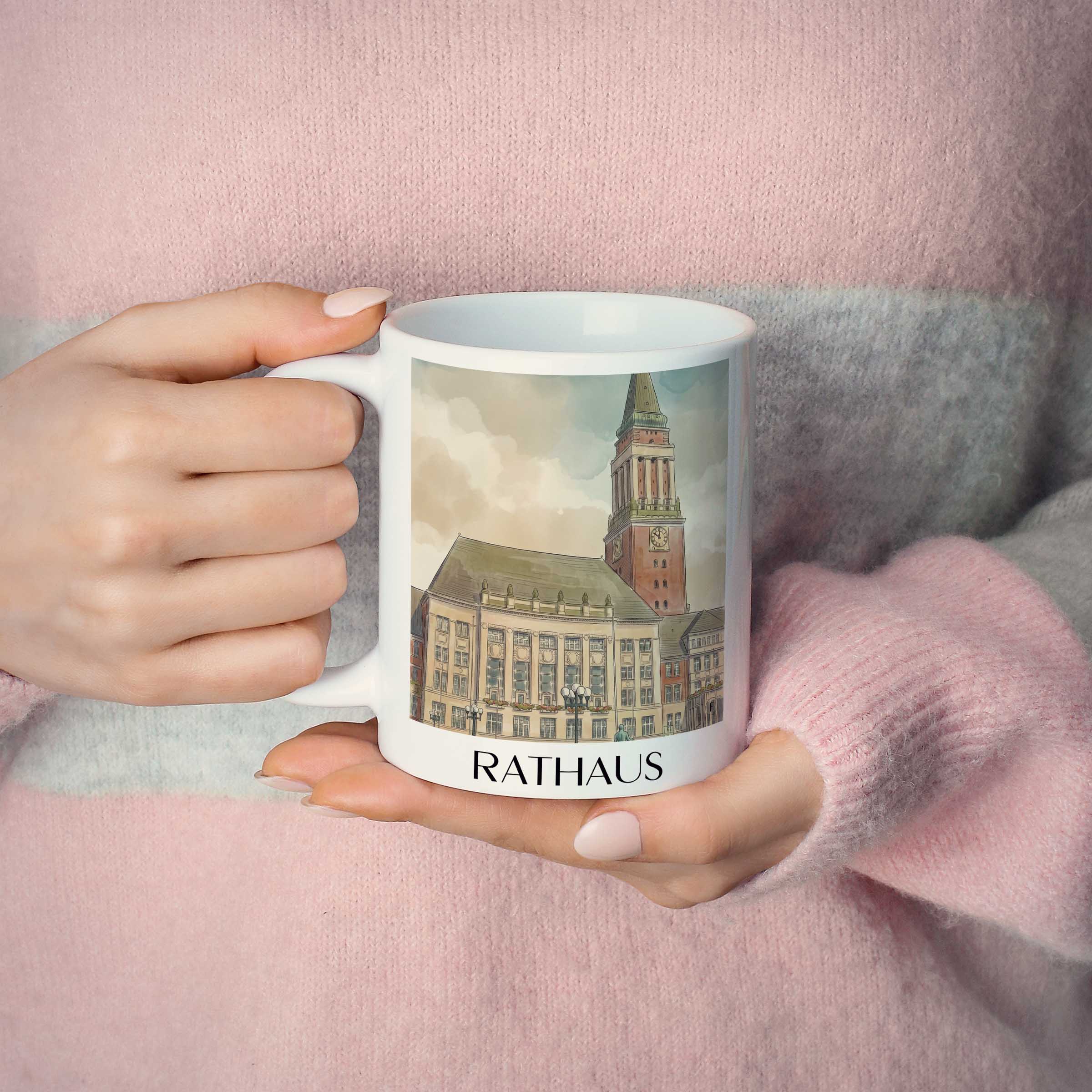 rathaus-kiel-deutschland-kaffeebecher-aquarell