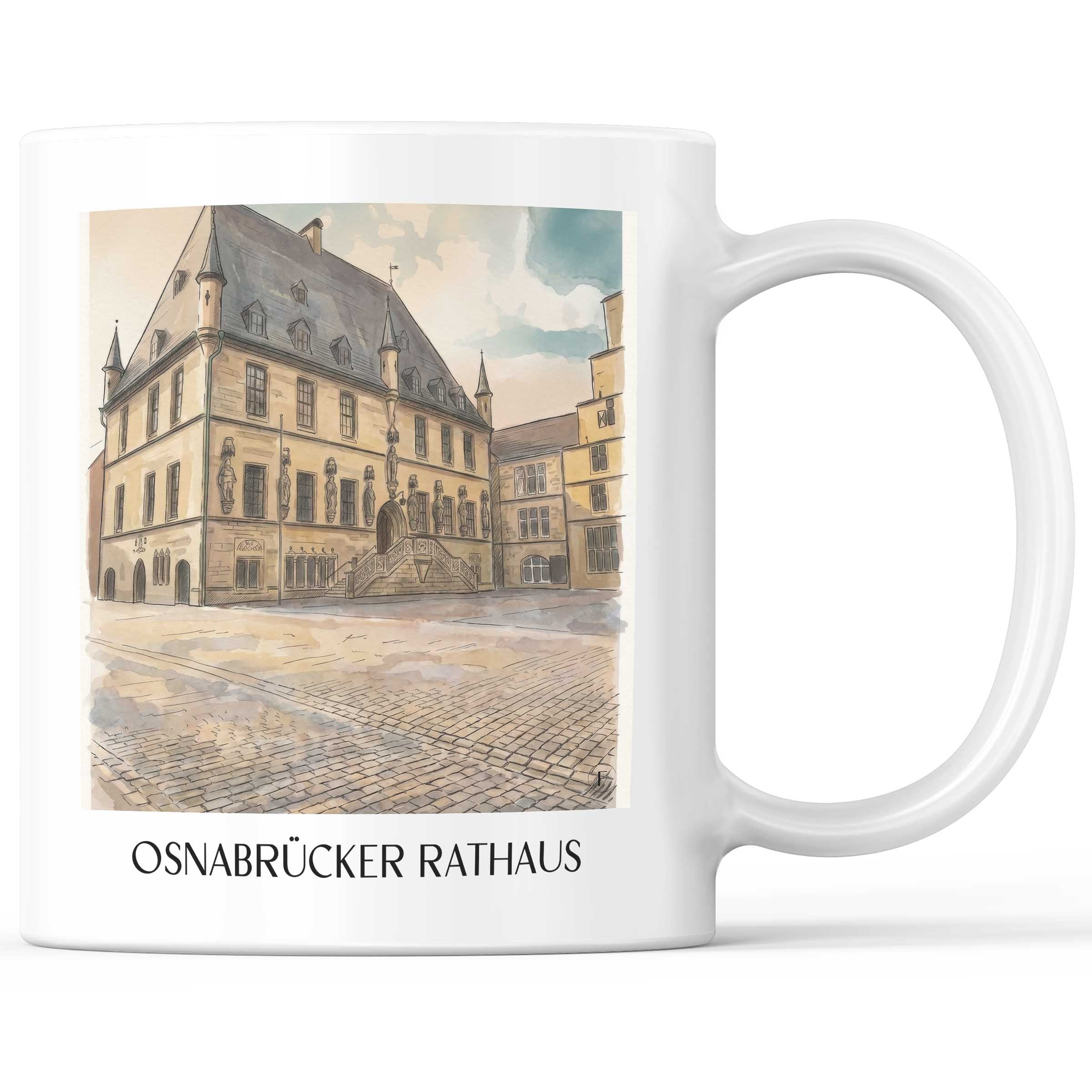 rathaus-osnabrück-deutschland-kaffeebecher-aquarell