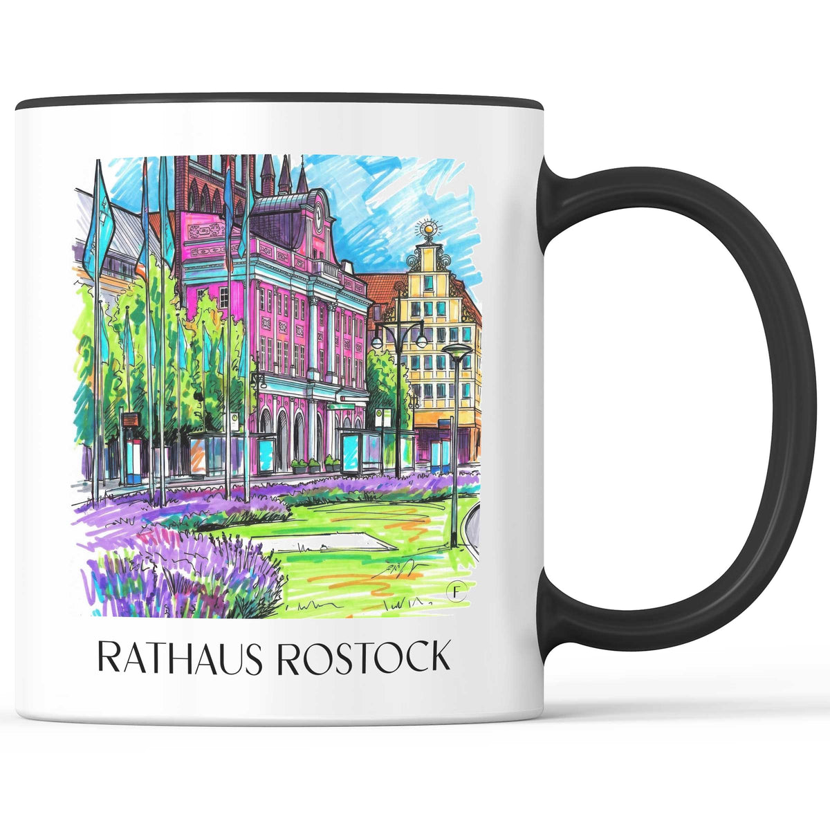 rathaus-rostock-deutschland-kaffeebecher-graffiti