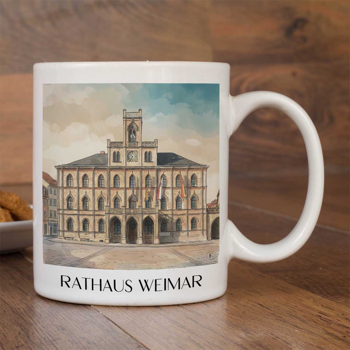 rathaus-weimar-deutschland-kaffeebecher-aquarell