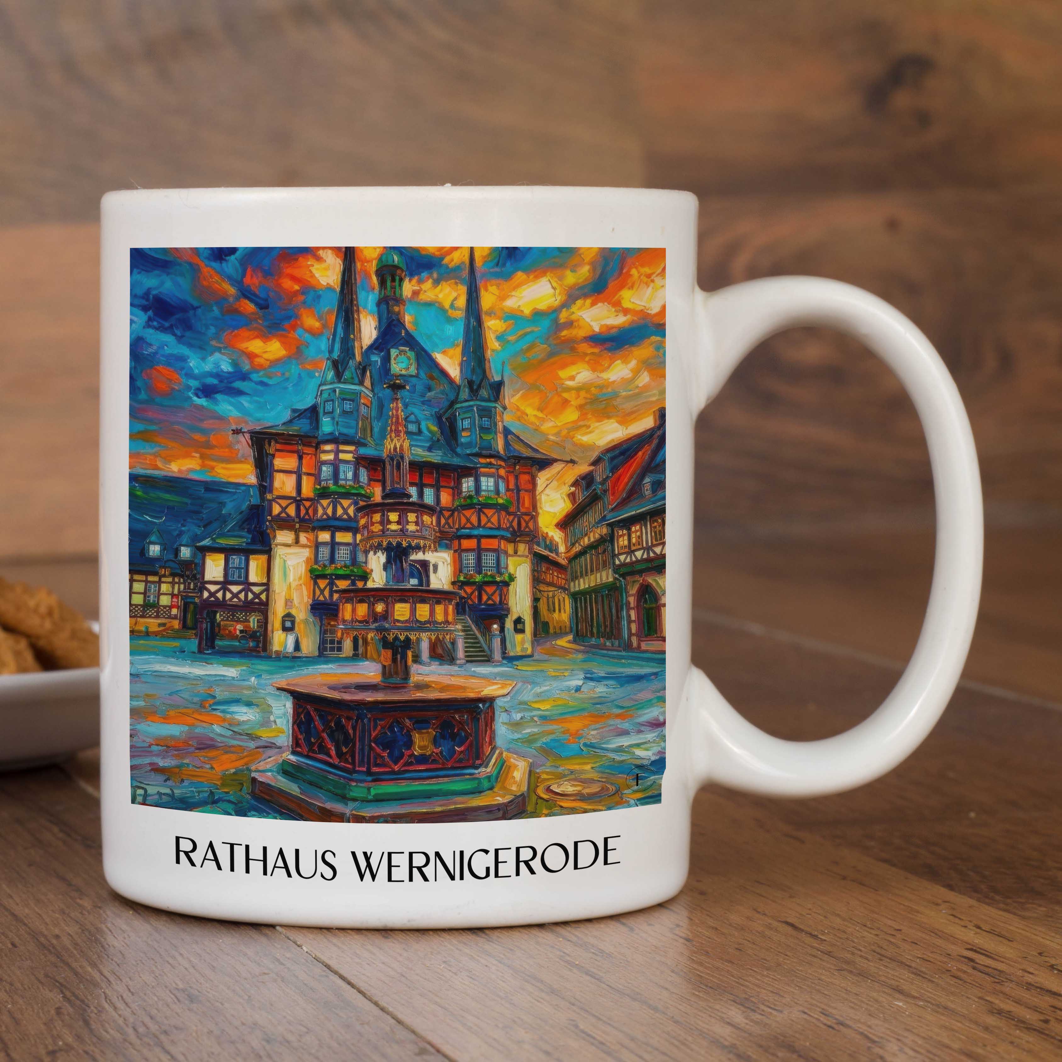 rathaus-wernigerode-deutschland-kaffeebecher-oil-painting-oelgemaelde