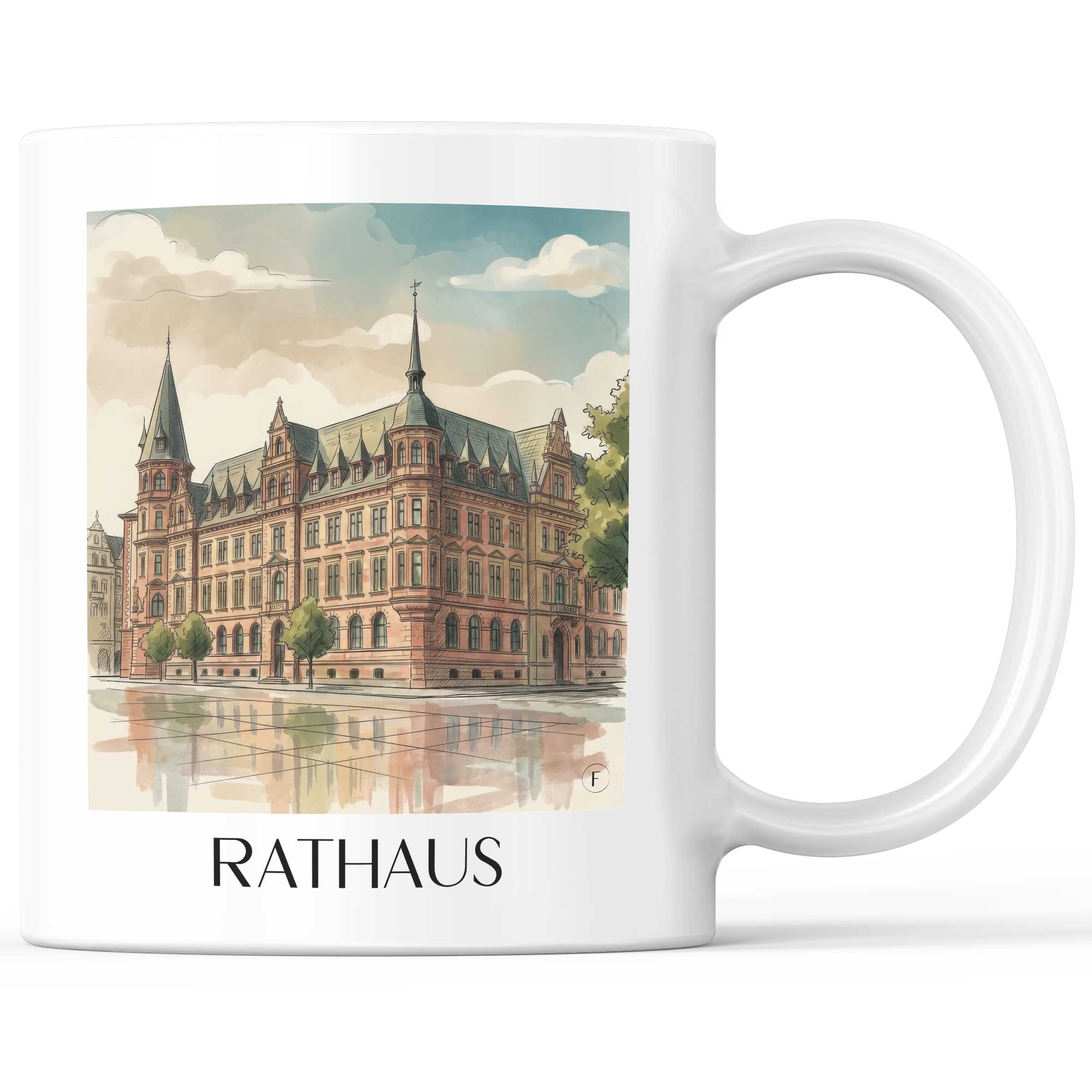 rathaus-wiesbaden-deutschland-kaffeebecher-aquarell