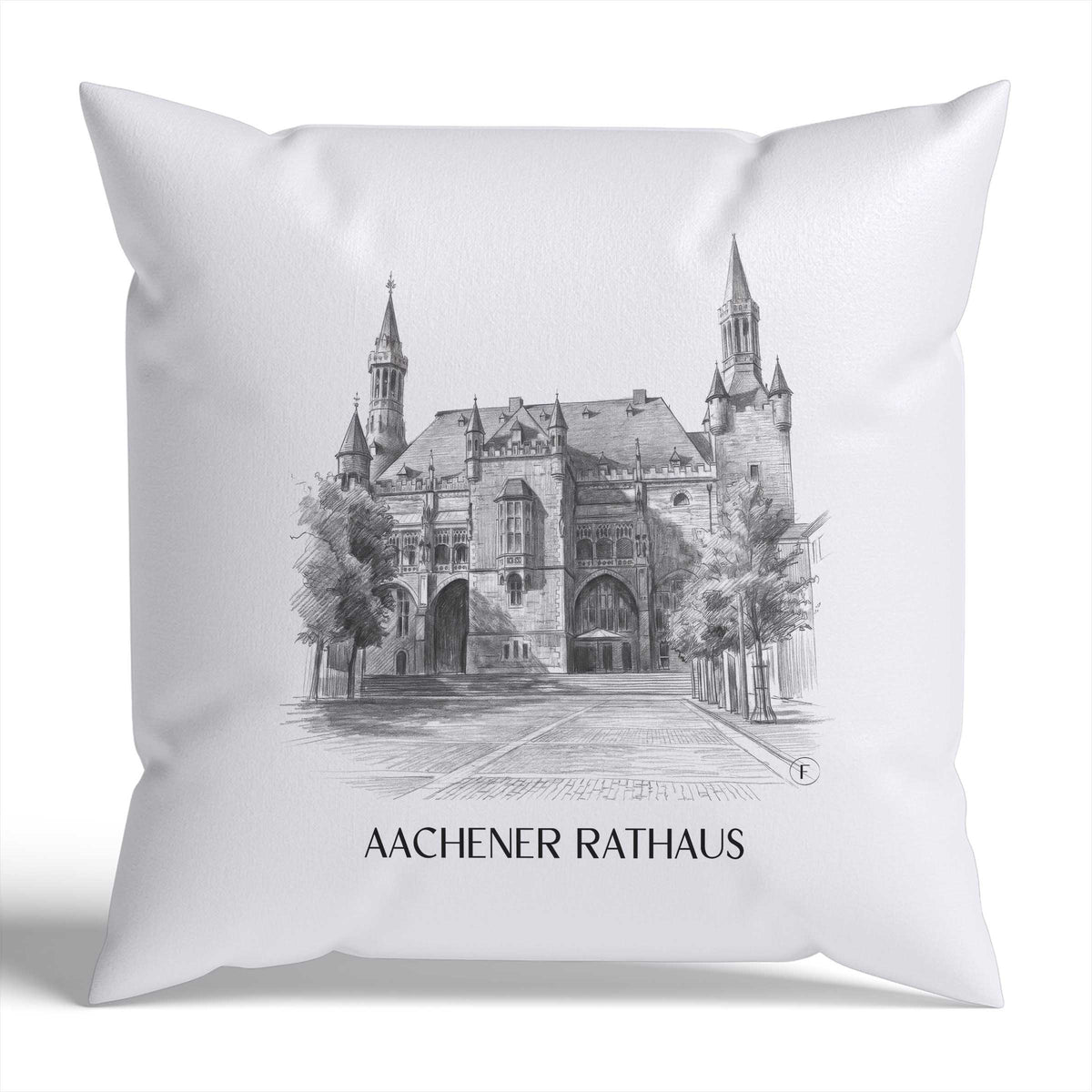 rathaus-aachen-deutschland-kissenbezug-bleistift-zeichnung-drawing