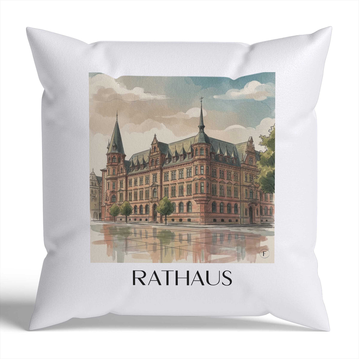 rathaus-wiesbaden-deutschland-kissenbezug-aquarell