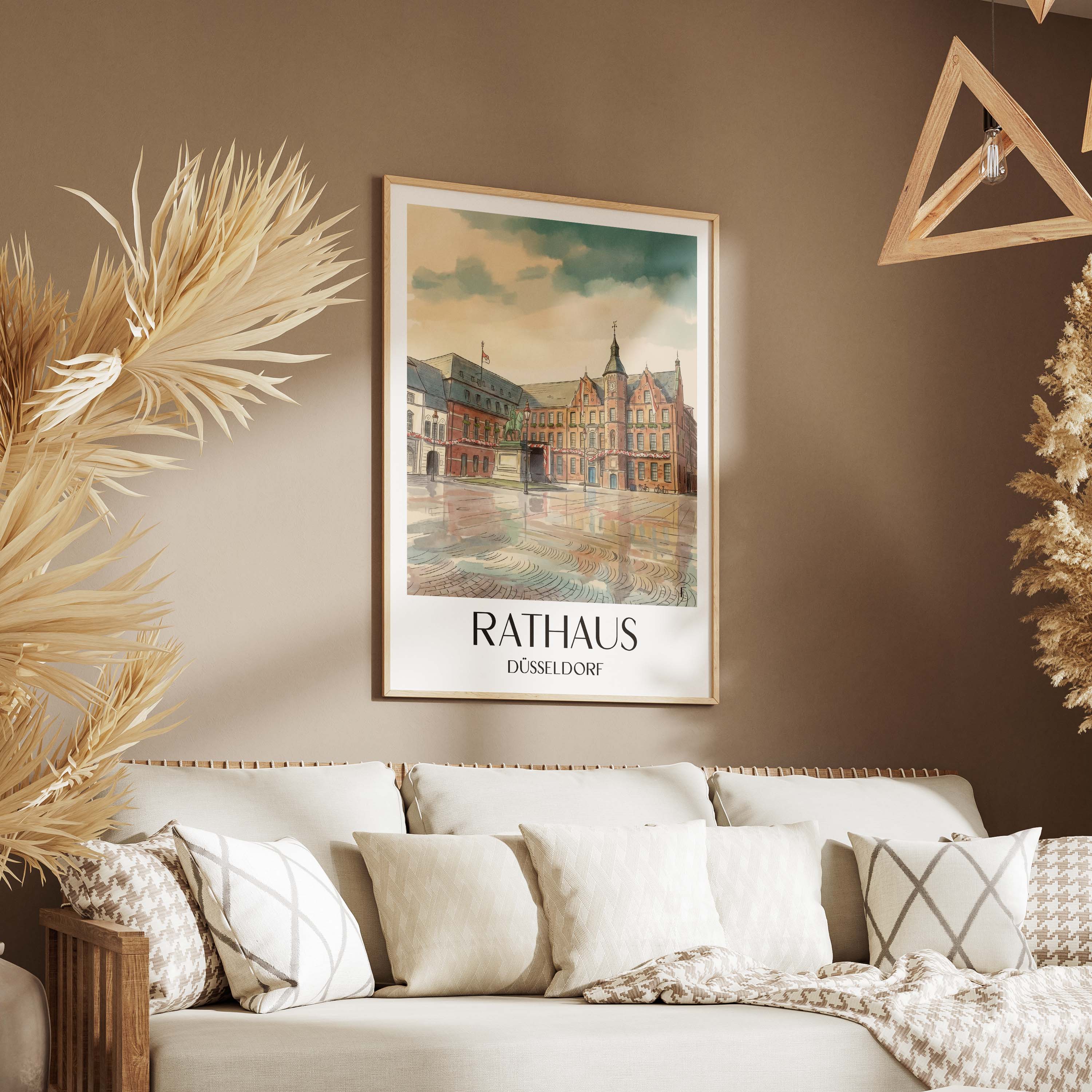 rathaus-düsseldorf-deutschland-poster-aquarell