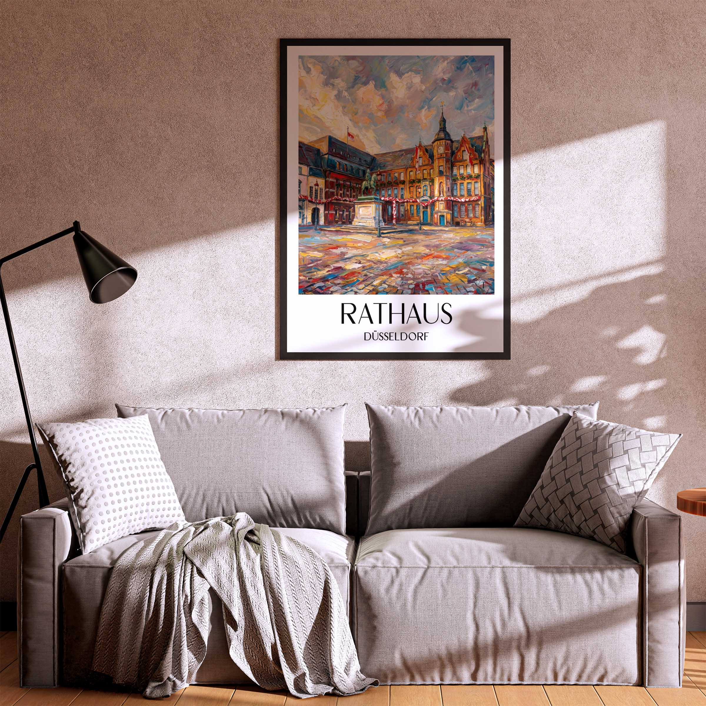 rathaus-düsseldorf-deutschland-poster-oil-painting-oelgemaelde